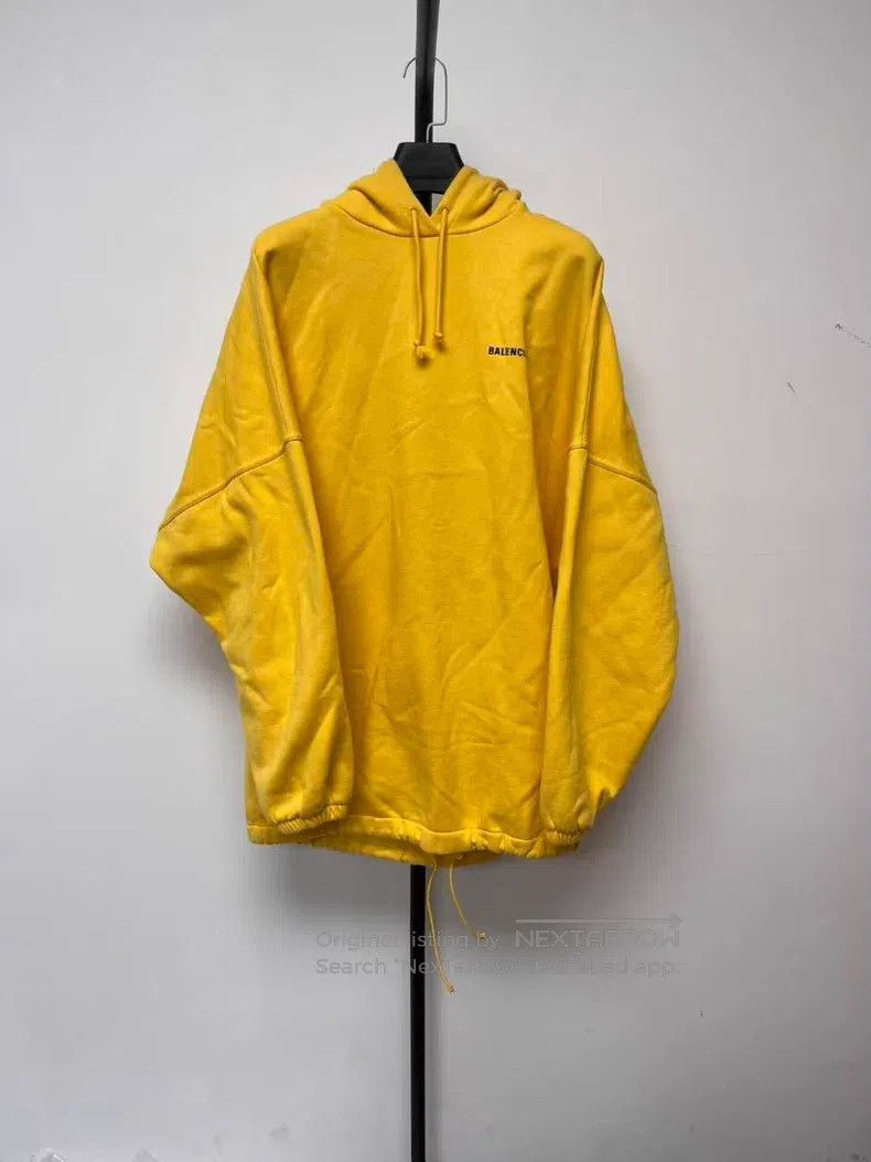 Balenciaga Balenciaga Logo Printed Hooded Long Sleeve Sweatshirt Size US L / EU 52-54 / 3 - 1 Thumbnail