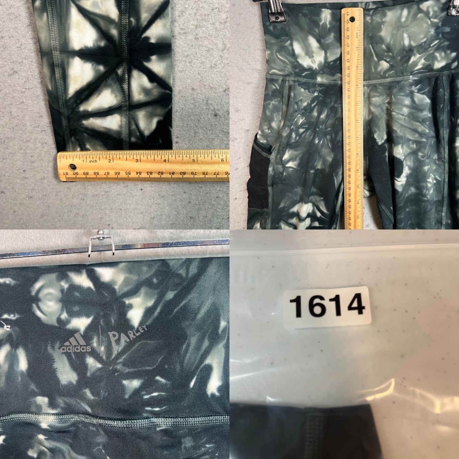 Adidas Adidas Parley Womens Size XS High-Waisted Leggings Tie-Dye Green/Black Athletic Size 26" / US 2 / IT 38 - 8 Thumbnail