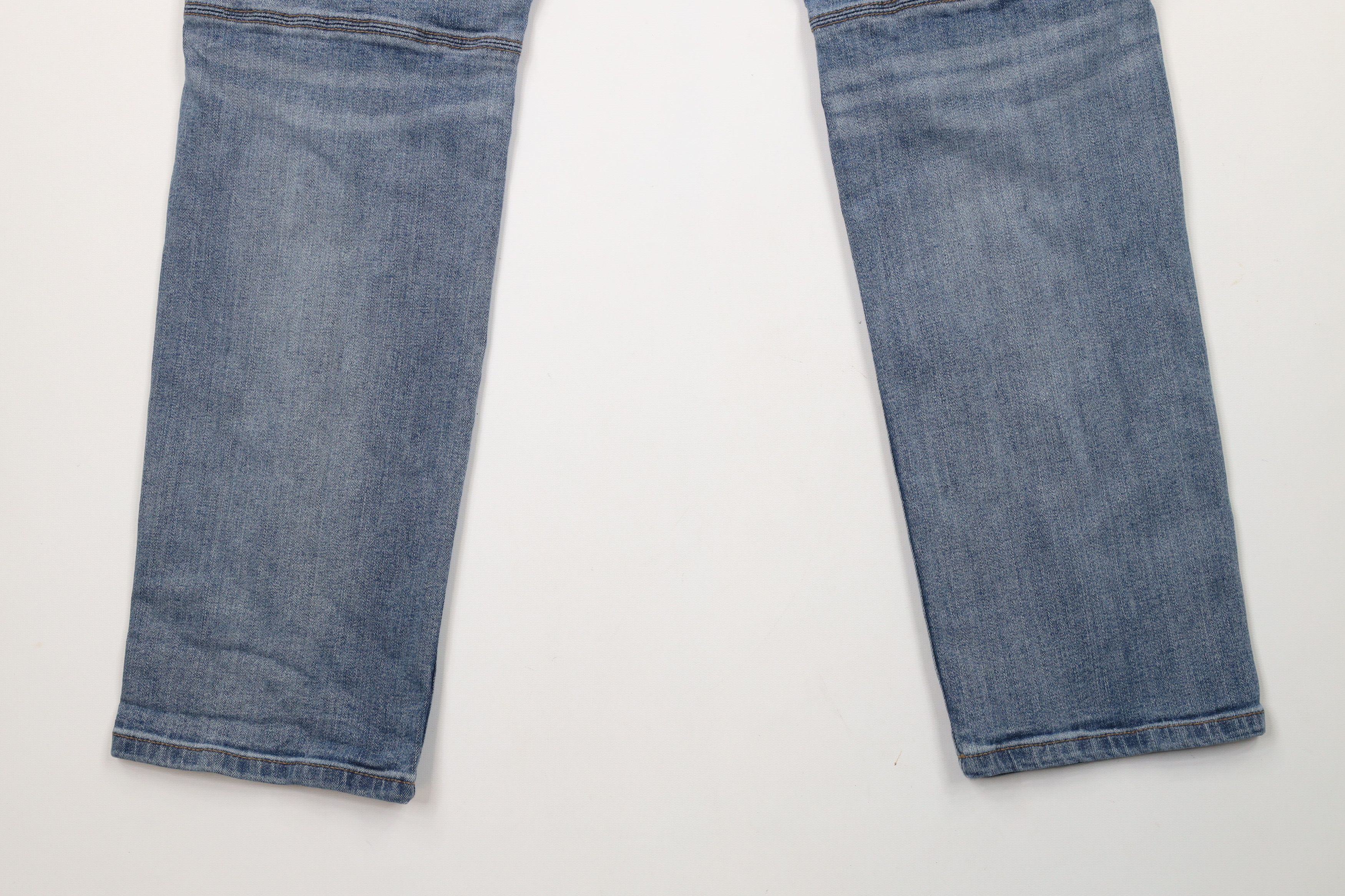 Express × Vintage Express Skinny Leg Ribbed Moto Motorcycle Denim Jeans Blue Size US 34 / EU 50 - 11 Thumbnail