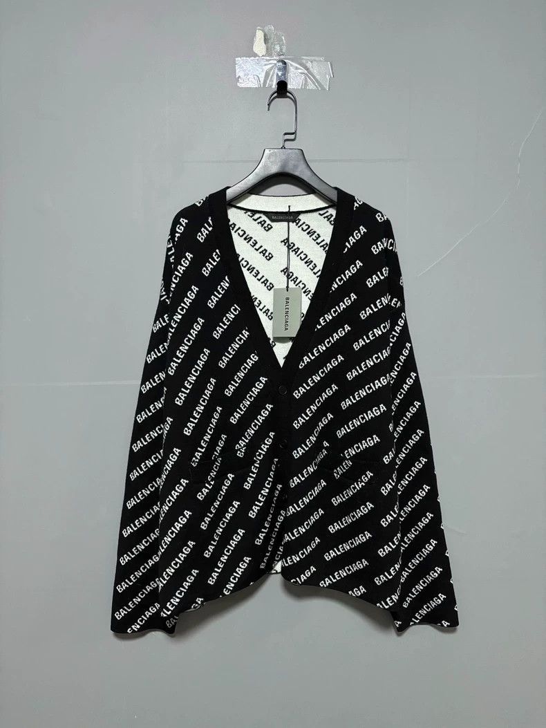 Balenciaga Balenciaga Logo Print Open Cardigan-2506 Size US M / EU 48-50 / 2 - 1 Thumbnail