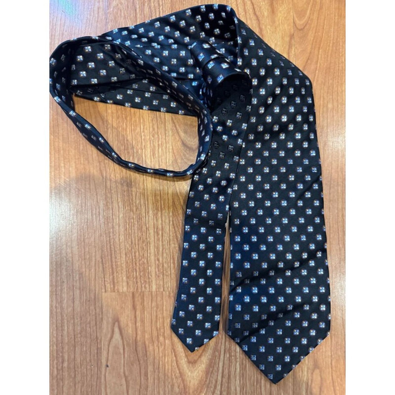 Ermenegildo Zegna Italy Ermenegildo Zegna Beautiful Geometric Tie Size ONE SIZE - 4 Thumbnail
