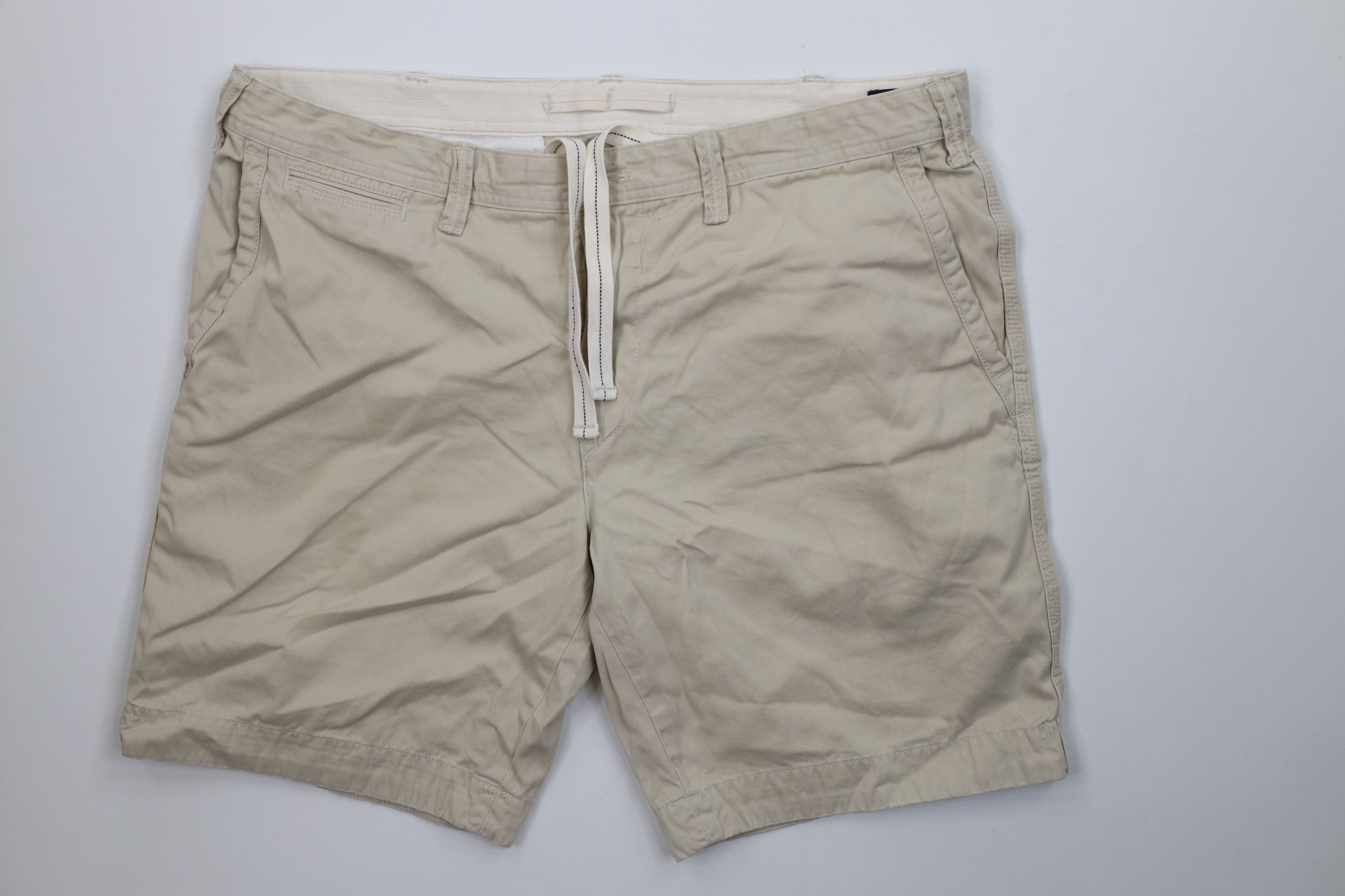 Ralph Lauren Vintage 90s Ralph Lauren Fit Heavyweight Shorts Beige Size US 38 / EU 54 - 1 Thumbnail