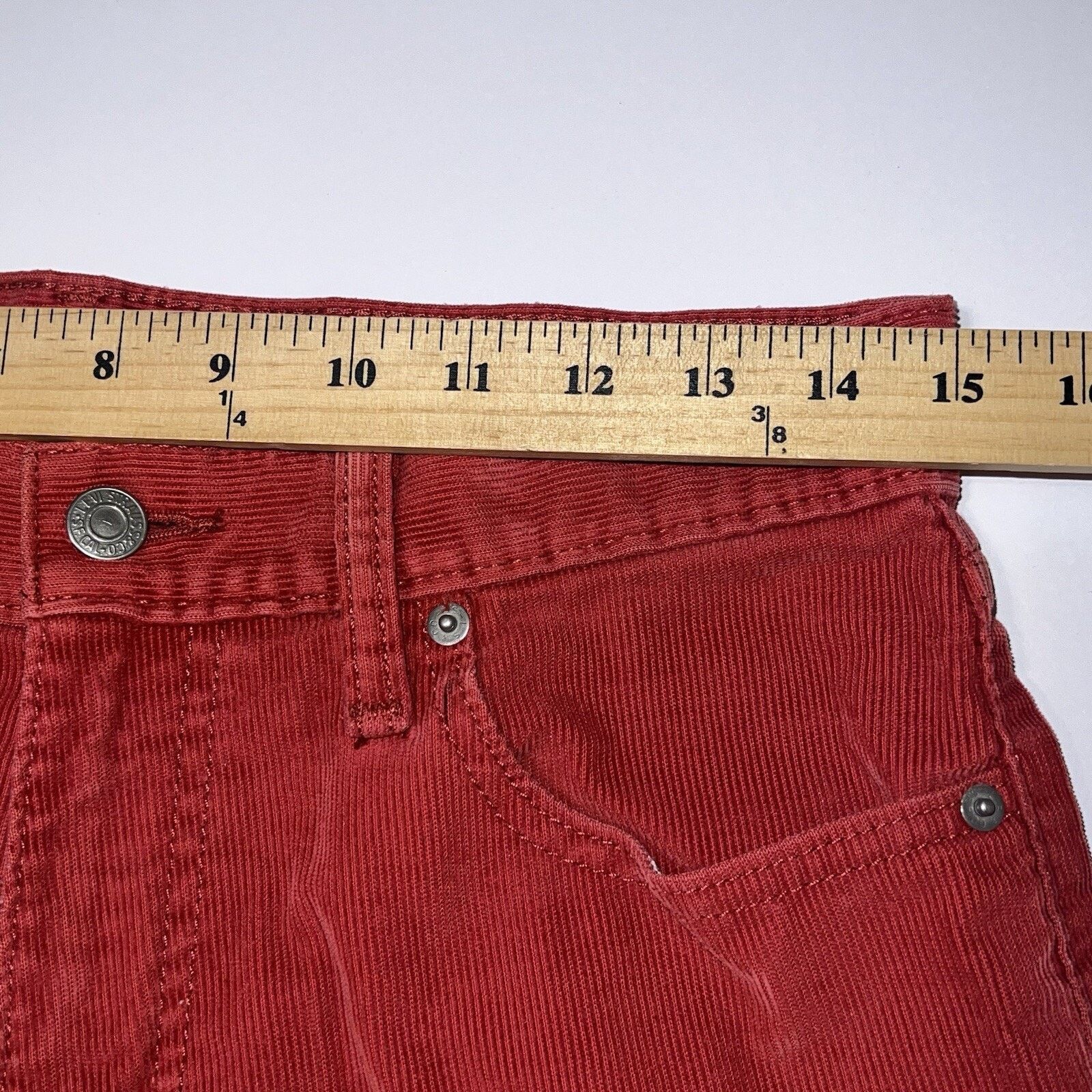 Levi's Levi’s 514 Corduroy Red Jeans Pants 30 x 32 White Tab Size US 30 / EU 46 - 8 Thumbnail