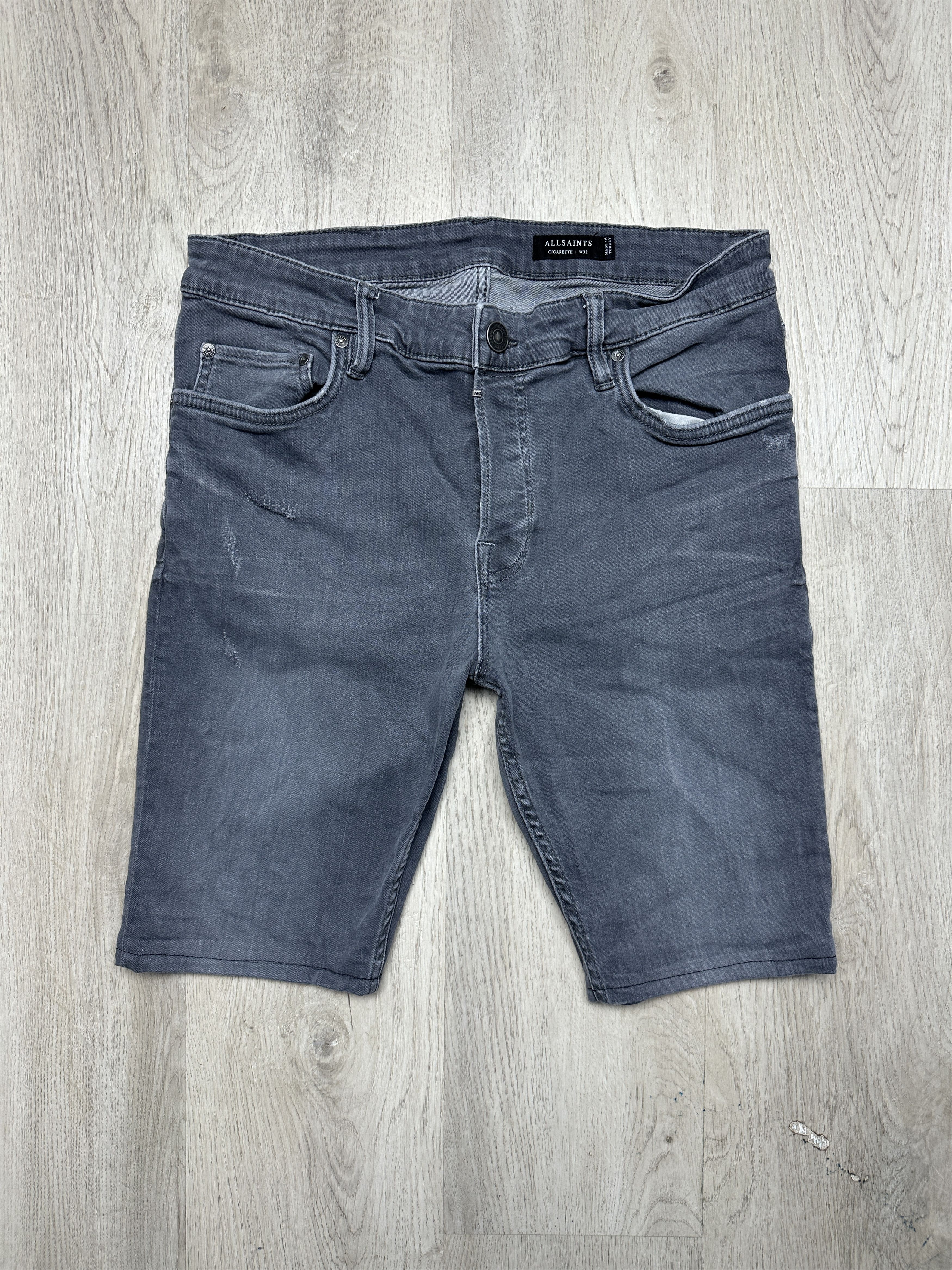 Allsaints Allsaints Cigarette Damaged Mens Denim Shorts Size US 32 / EU 48 - 1 Thumbnail