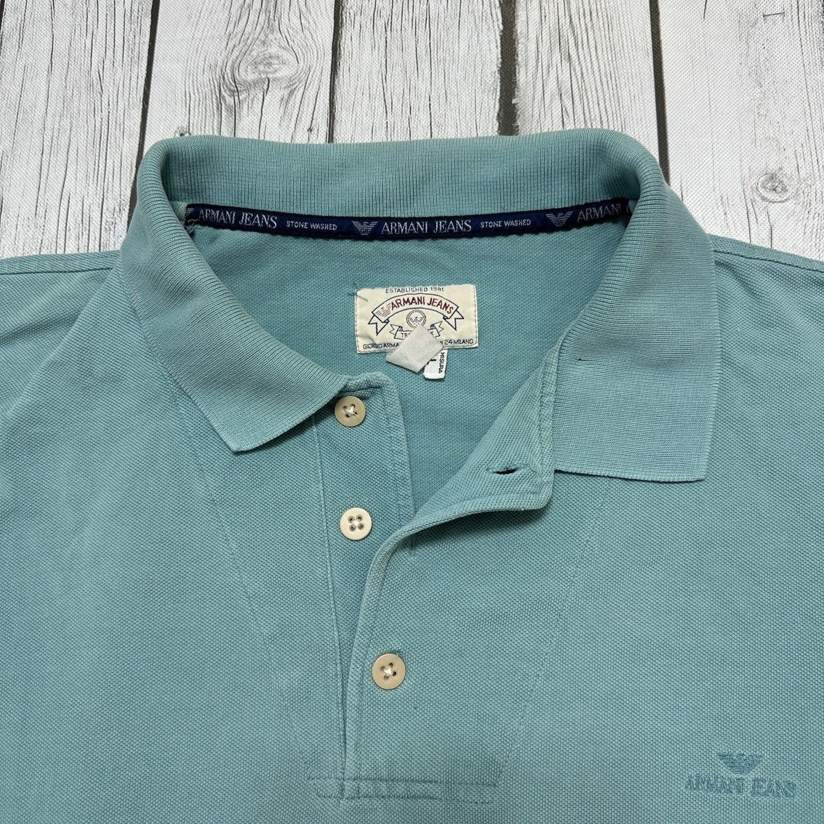 Armani × Vintage Vintage Armani Jeans polo shirt Size US L / EU 52-54 / 3 - 4 Thumbnail