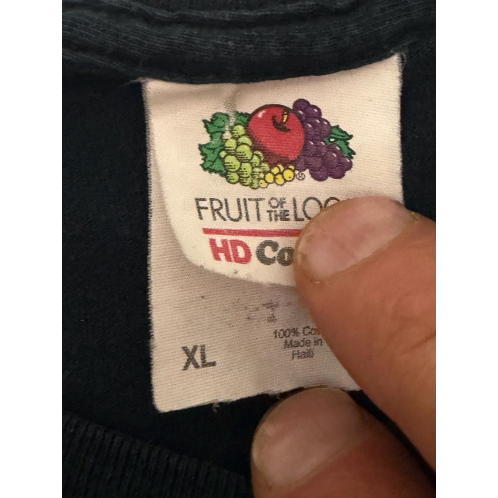 Fruit Of The Loom Vintage Men’s Sz XL Skull Black Tee Shirt Y2K90s Grunge Size US XL / EU 56 / 4 - 3 Thumbnail