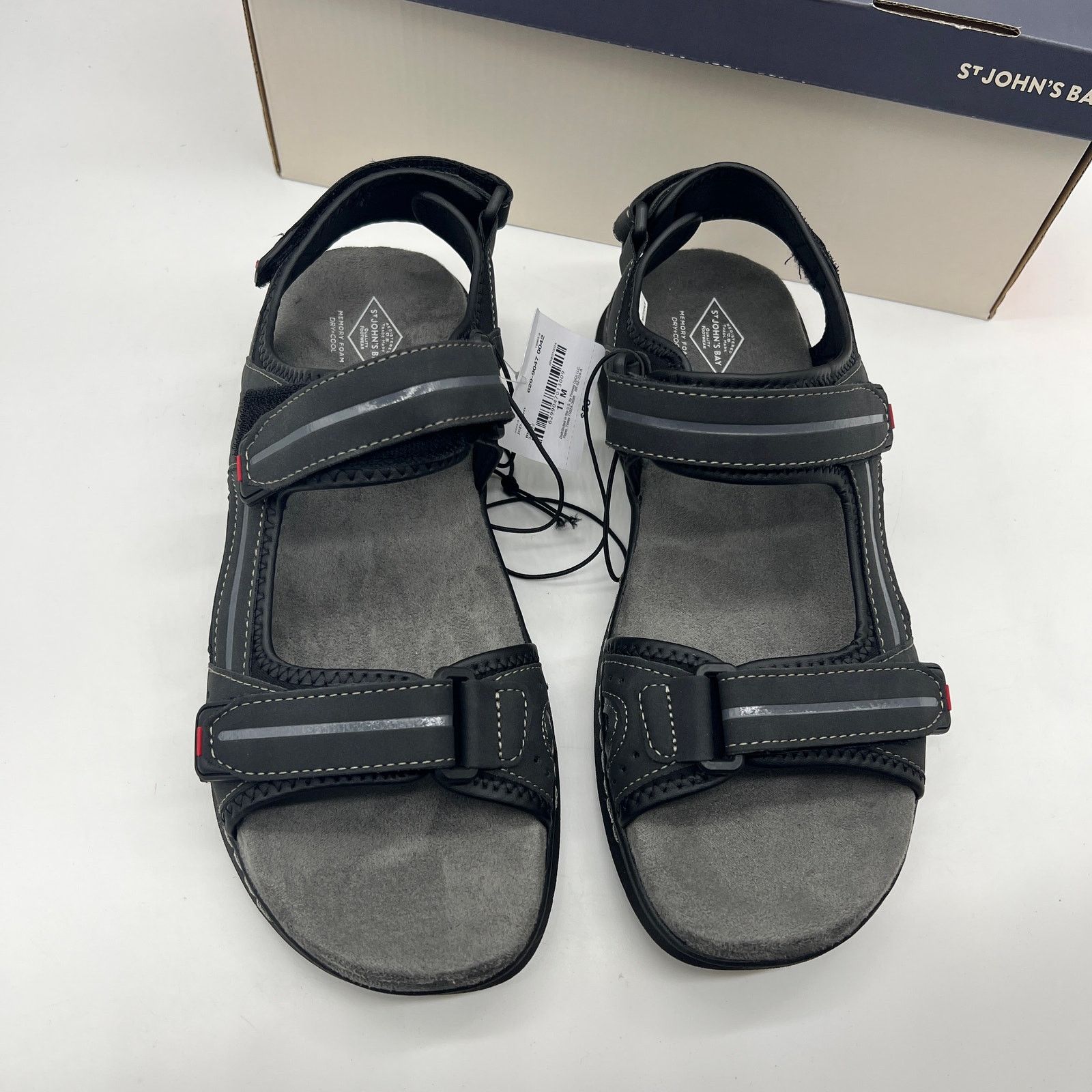 Other St. John's Bay Mens Strap Sandals Black Color Size 11M Size US 11 / EU 44 - 3 Thumbnail