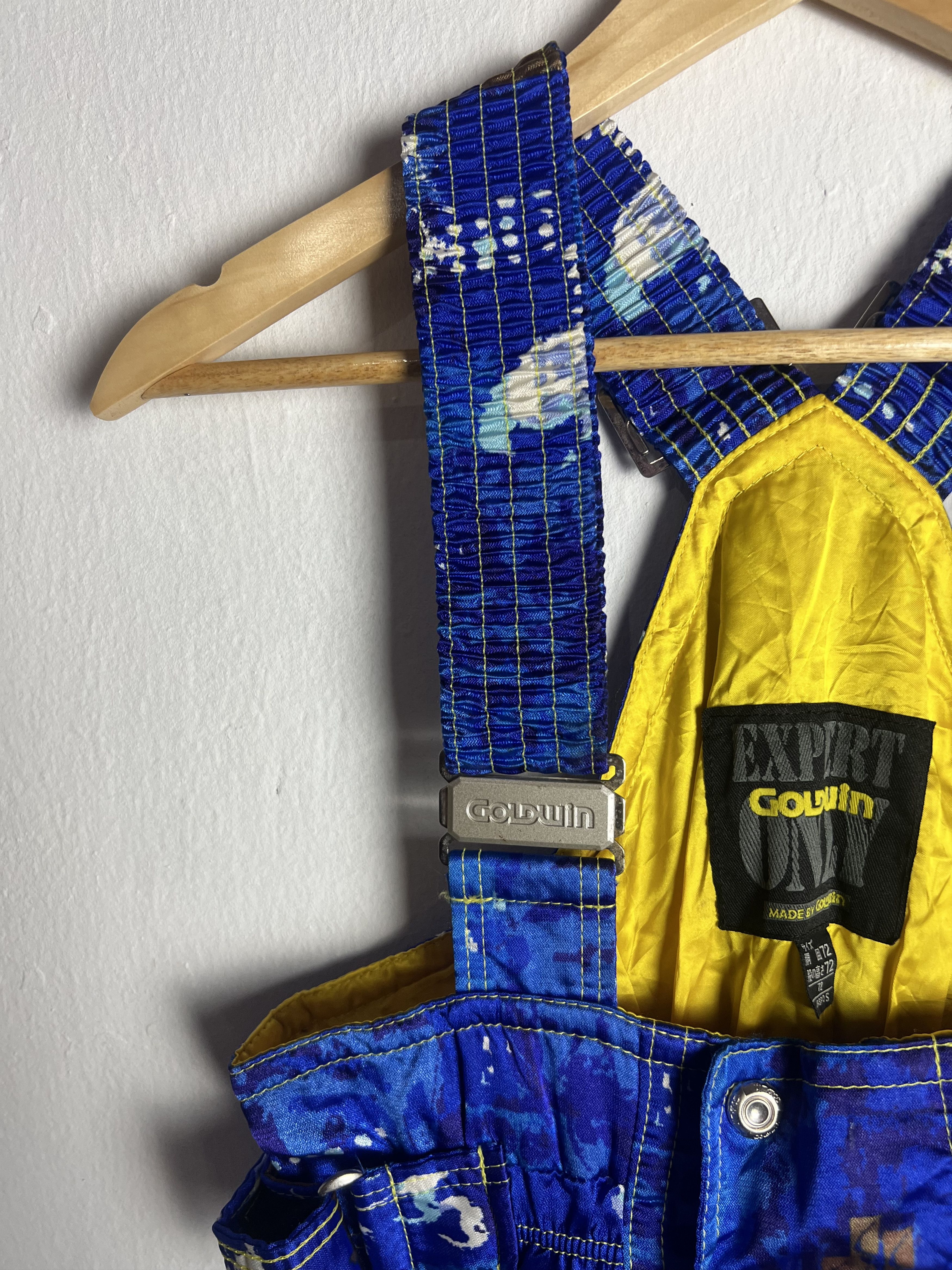 Goldwin Vintage Goldwin Blue Abstract Ski Bib Jumpsuit Size US 30 / EU 46 - 6 Thumbnail