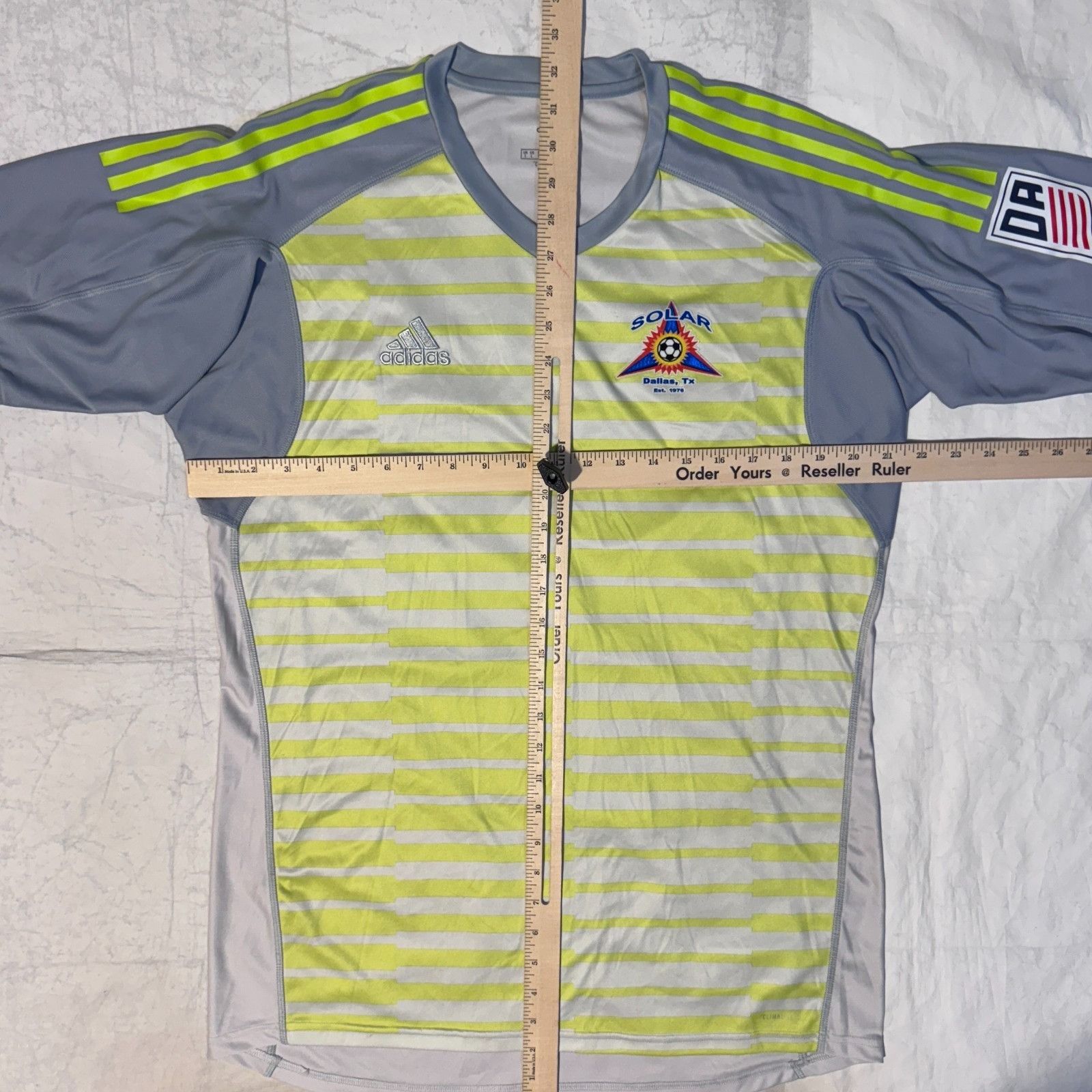 Adidas MLS Solar Adidas Men's Authentic Short Sleeve Gray/Green Soc Size US L / EU 52-54 / 3 - 6 Thumbnail