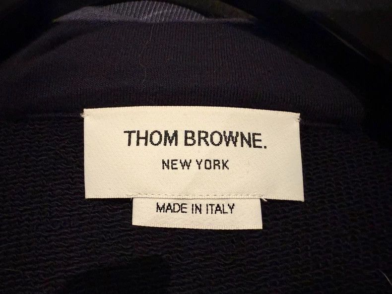 Thom Browne Thom Browne Rare dark blue four-bar sports hoodie 2503-Nex Size XS / US 0-2 / IT 36-38 - 3 Thumbnail