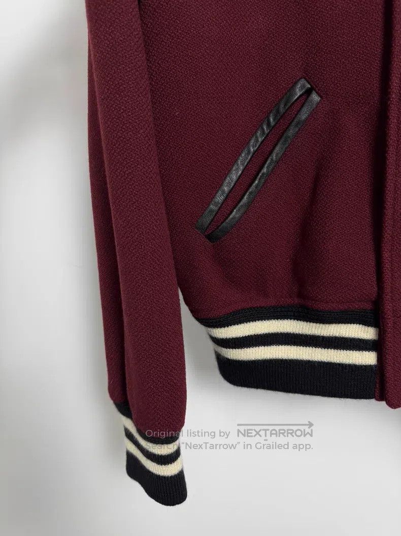 Saint Laurent Paris Saint Laurent Paris Burgundy leather baseball jacket Size US S / EU 44-46 / 1 - 4 Thumbnail