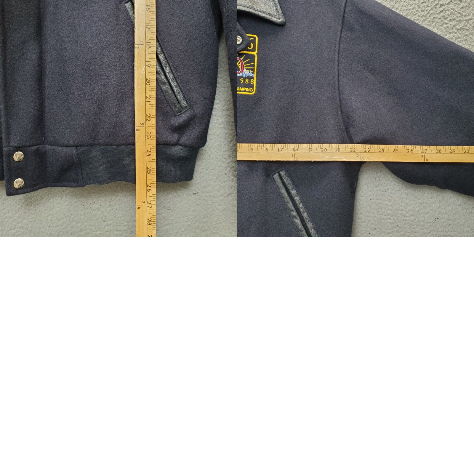 Ford VINTAGE DeMoulin UAW Ford Wool Jacket Men’s L Blue Full Zip Size US L / EU 52-54 / 3 - 9 Thumbnail