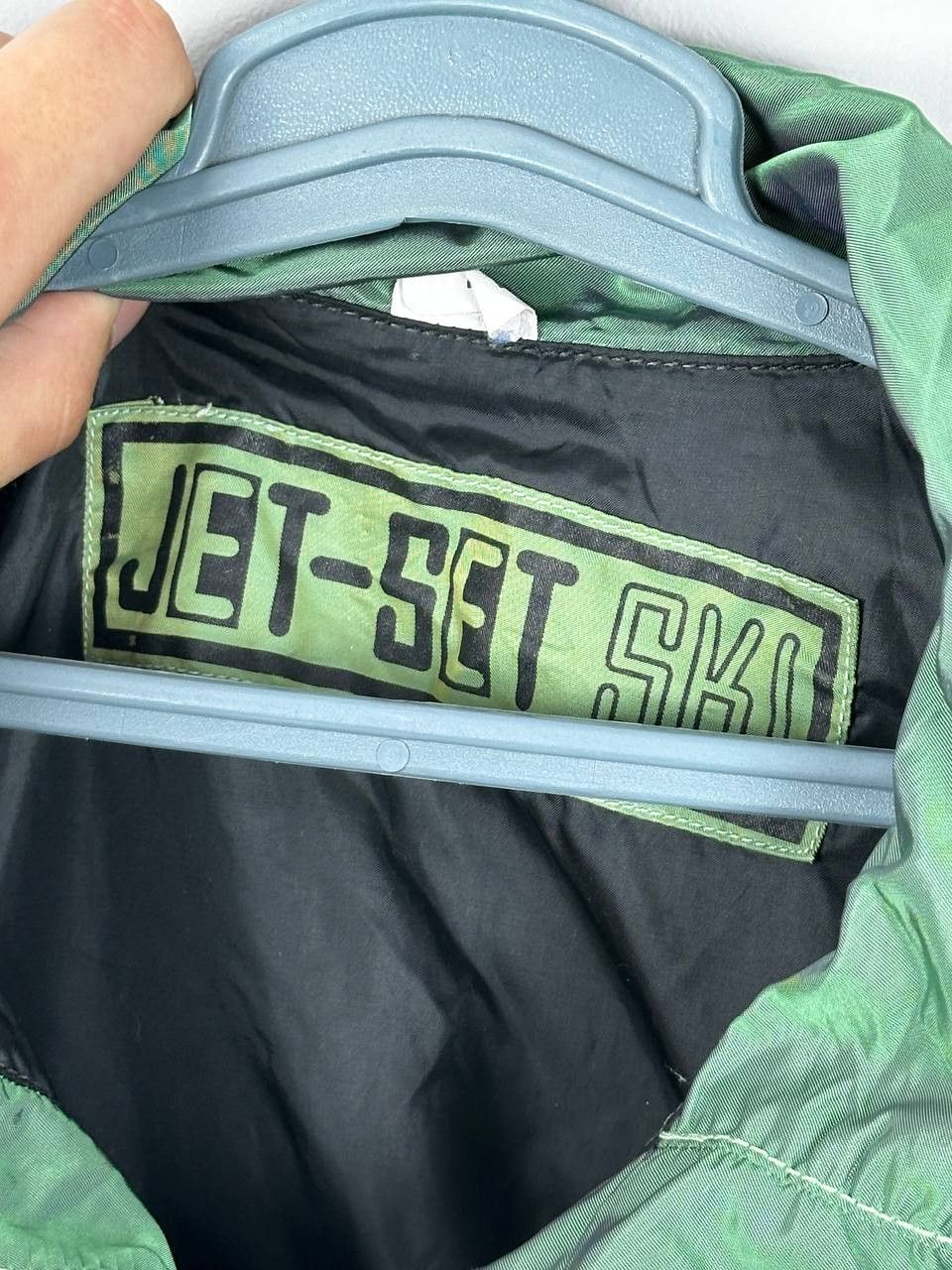 JET SET Vintage JET SET Nylon Metal Ski Green Anorak Light Jacket Size US XL / EU 56 / 4 - 7 Thumbnail