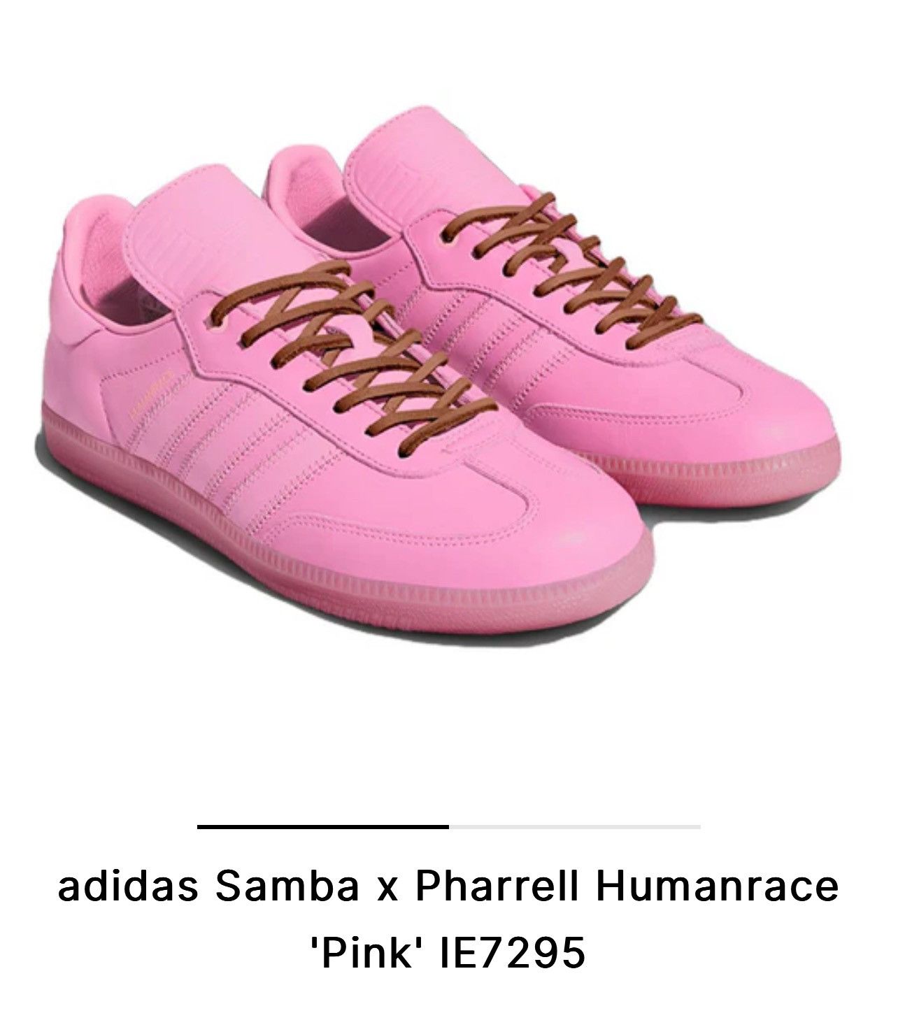 Adidas × Pharrell Pharrell x adidas Samba Human Race 'Pink' No BOX Size US 8.5 / EU 41-42 - 2 Thumbnail