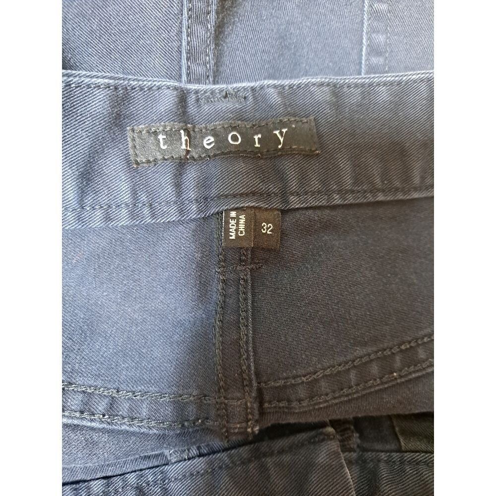 Theory Theory Writer Pants Straight Leg Cotton Blend Dress Casual S Size US 32 / EU 48 - 2 Thumbnail