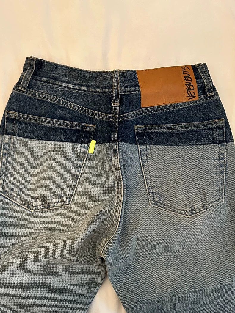 Vetements Vetements size xs Paneled straight leg jeans 2506-Nextarro Size US 28 / EU 44 - 2 Thumbnail