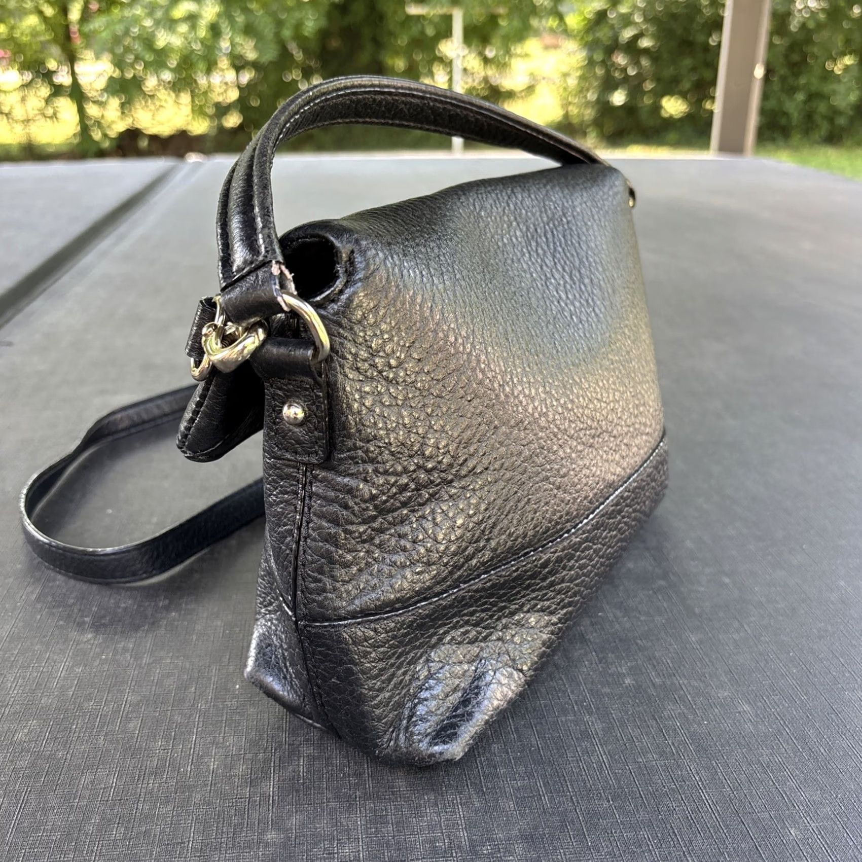 Vintage kate spade new york Crossbody Shoulder Bag Black Pebbled Leather Southport Ave Carmen Size ONE SIZE - 5 Thumbnail