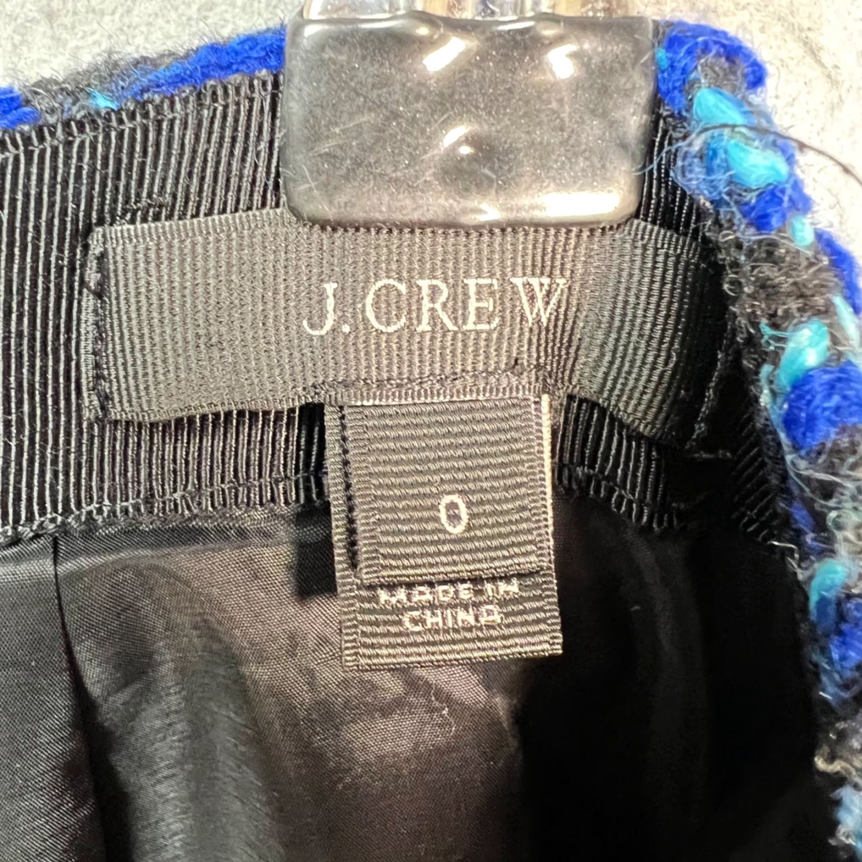 J.Crew J. Crew Skirt Womens 0 Tweed Mini Blue Black Wool Blend Textured Wool Blend Casual Business Short Lined Vintage No Mens Womens Size 25" / US 0 / IT 36 - 3 Thumbnail