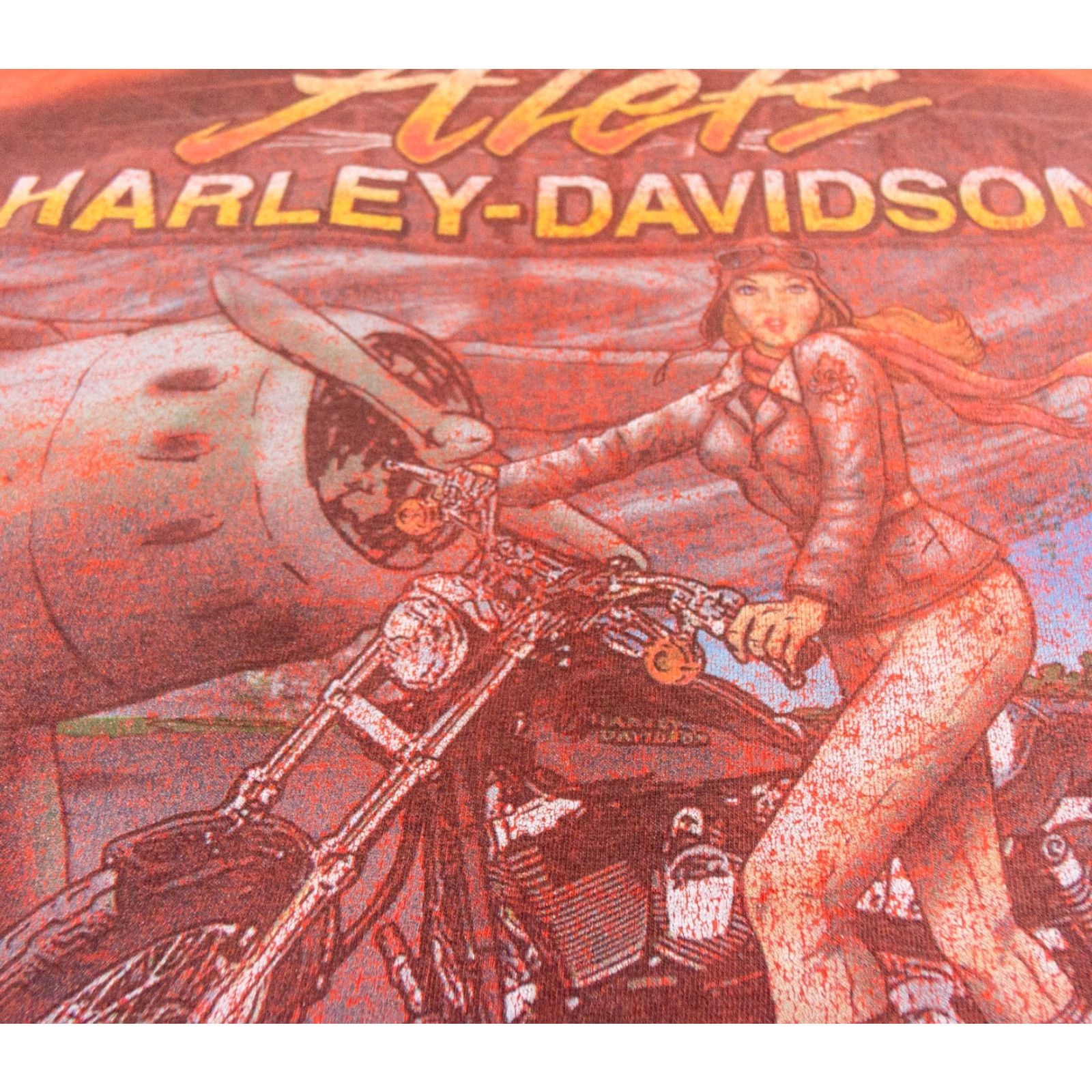 Harley Davidson Harley-Davidson Motorcycle Shirt Mens Large Orange Short Sleeve Tee Graphic Size US L / EU 52-54 / 3 - 3 Thumbnail