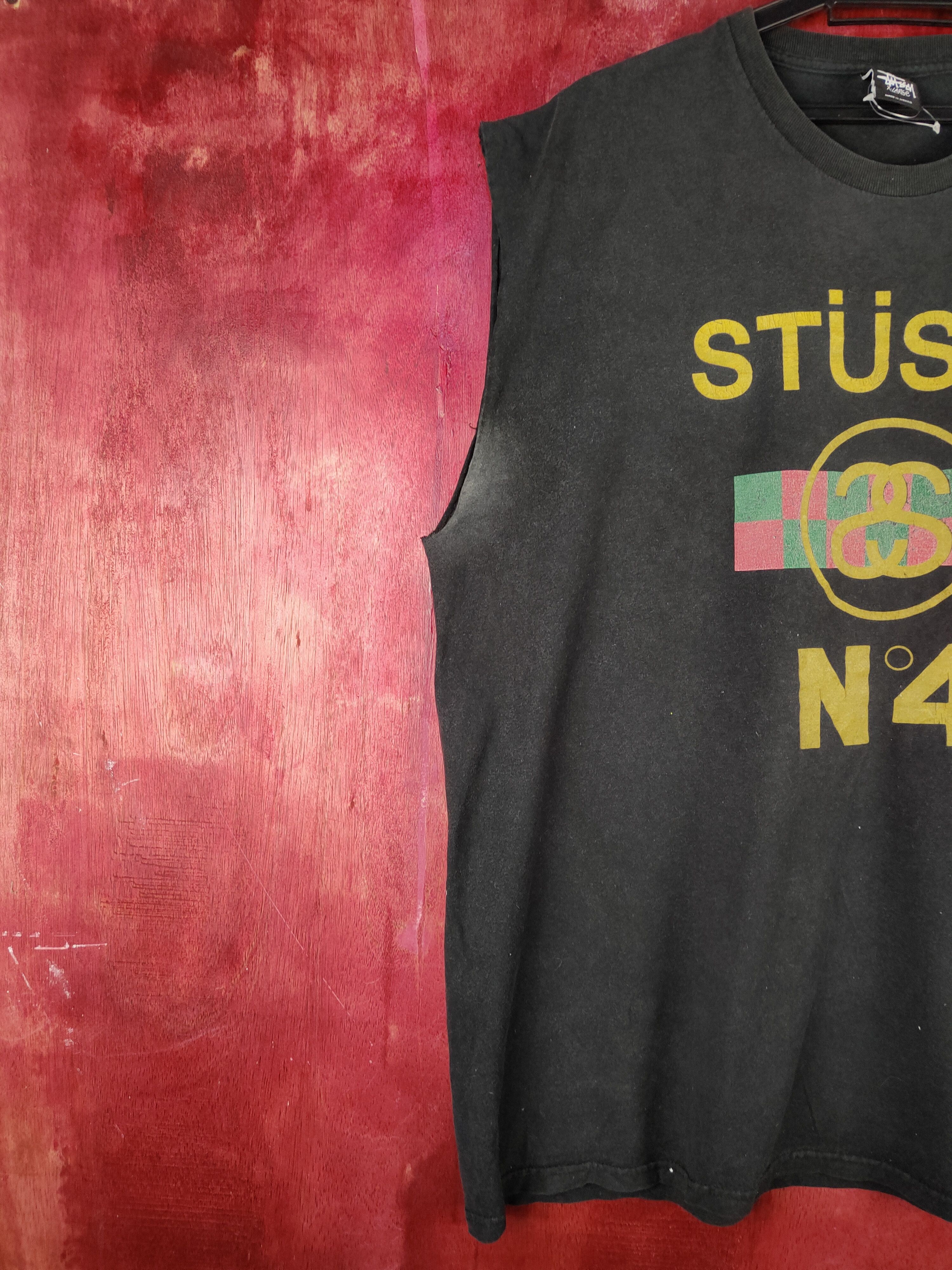 Stussy Stussy Black Faded Sleeveless vintage worn tee #S2045 Size US XL / EU 56 / 4 - 4 Thumbnail