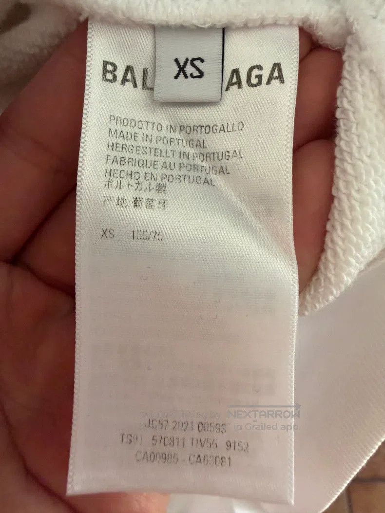 Balenciaga Balenciaga White logo hooded sweatshirt Size US XS / EU 42 / 0 - 4 Thumbnail