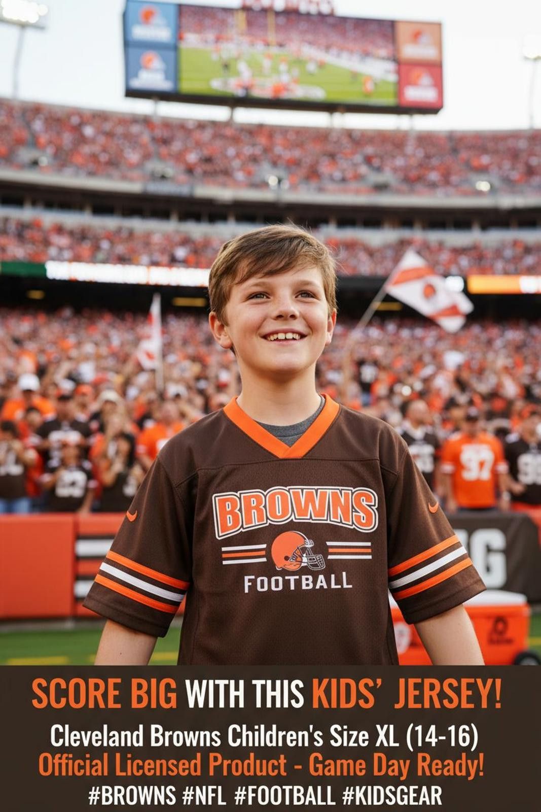 Other Cleveland Browns Youth Football Jersey Size XL (14-16) Size US XL / EU 56 / 4 - 1 Thumbnail