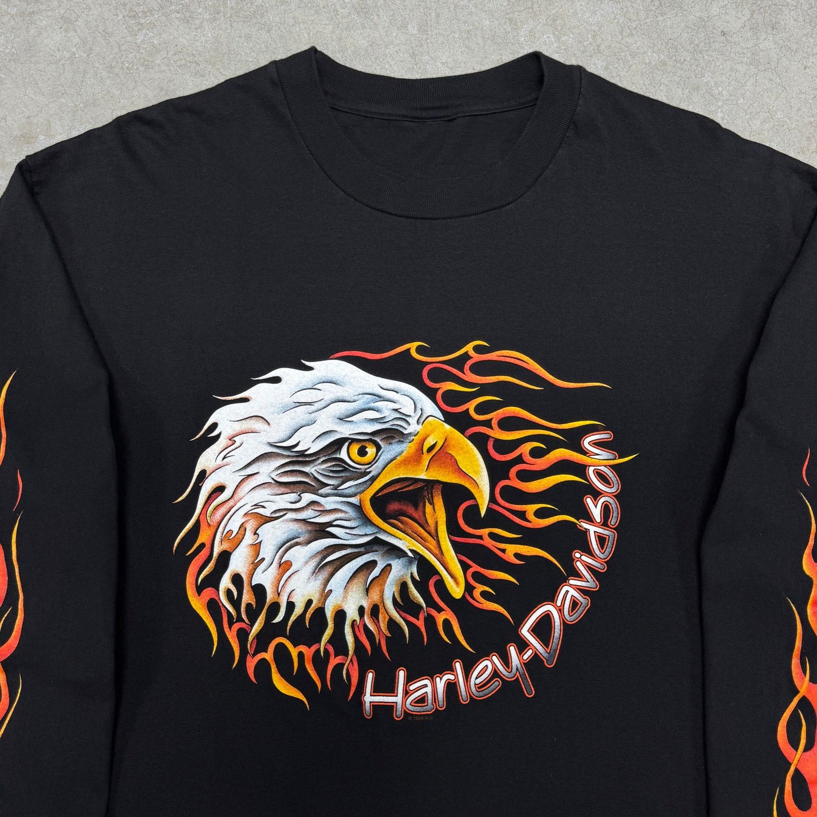 Harley Davidson Vintage Harley Davidson Eagle Flame Longsleeve Size US XL / EU 56 / 4 - 3 Thumbnail