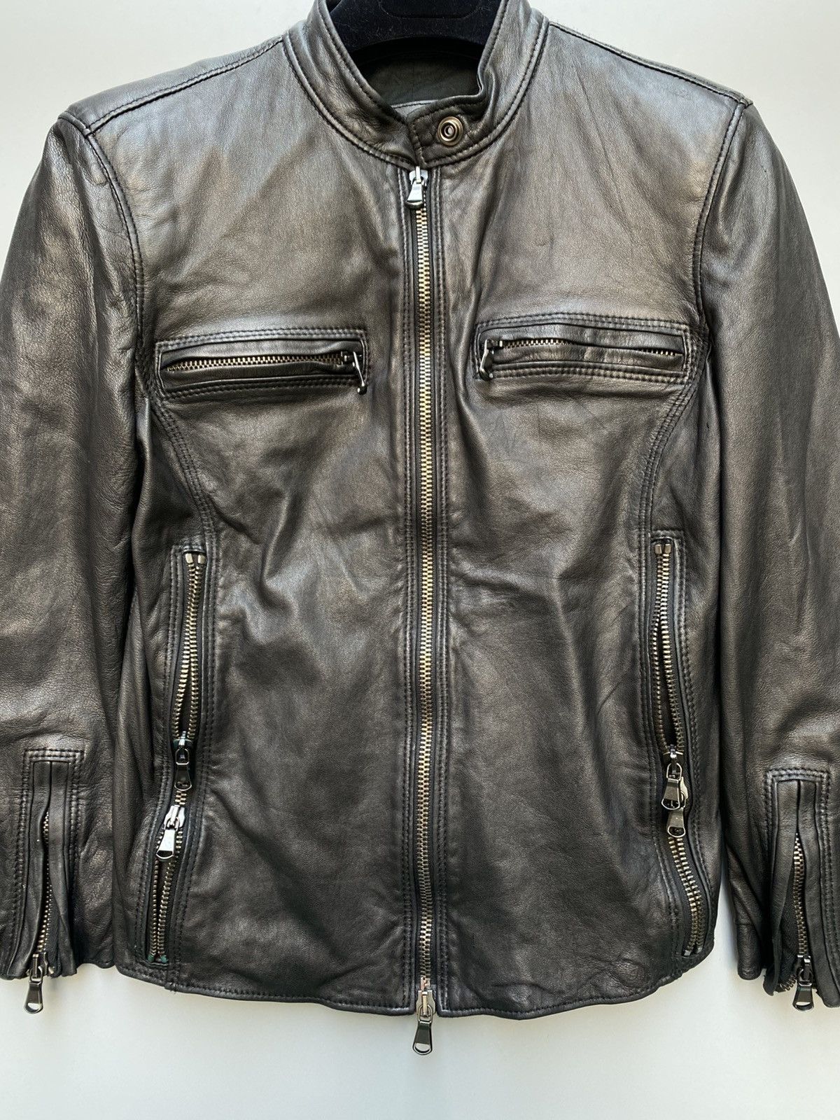 R13 R13- Moto Biker Leather Jacket Size S / US 4 / IT 40 - 9 Thumbnail