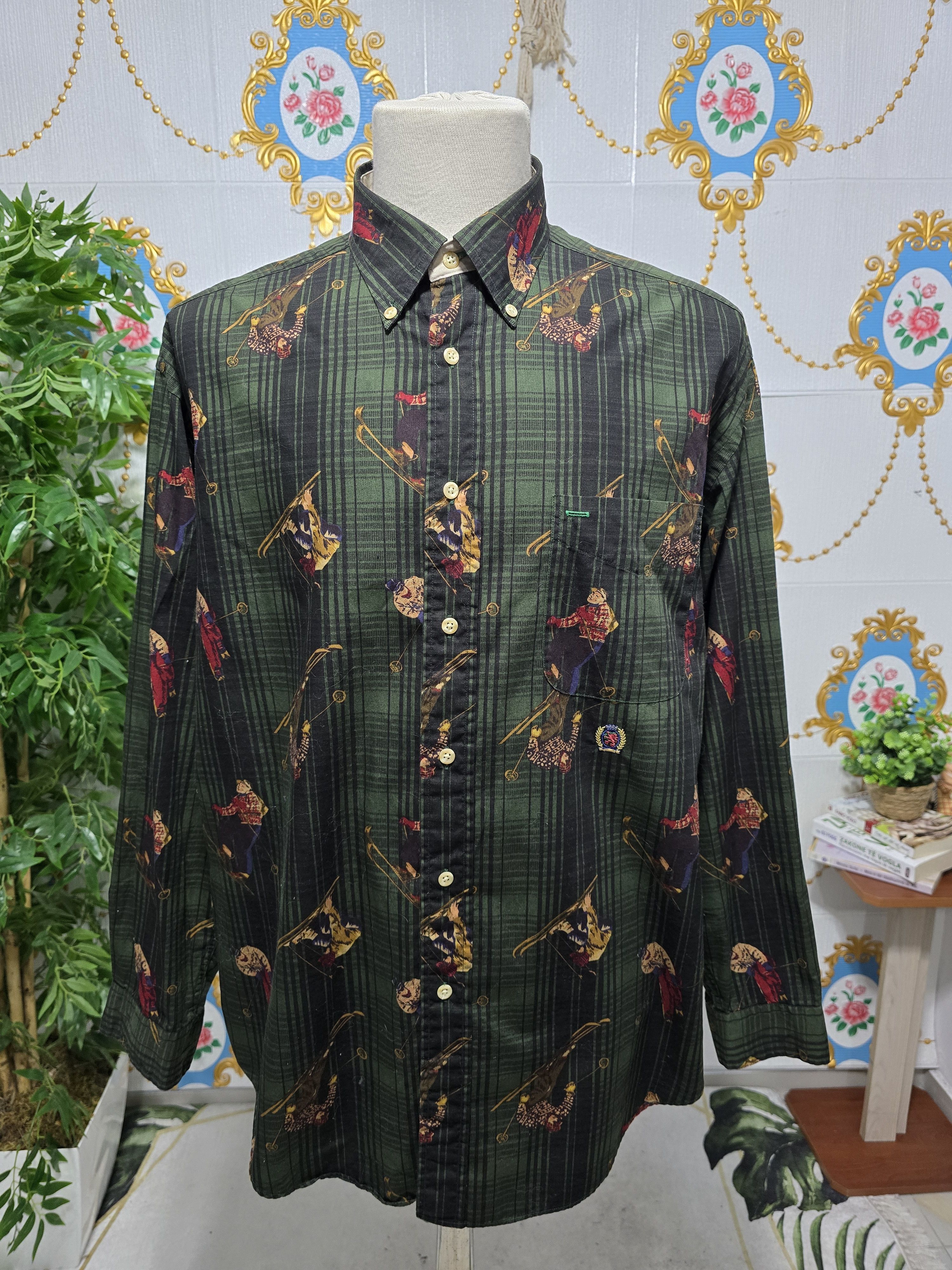 Tommy Hilfiger TOMMY HILFIGER rare shirt VINTAGE ski mountain design Size US L / EU 52-54 / 3 - 1 Thumbnail