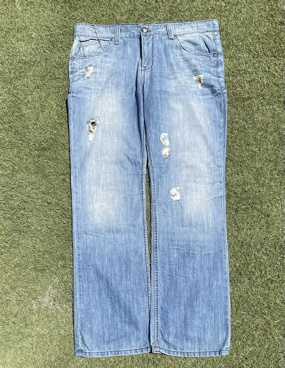 Affliction Affliction Denim Jeans Mens 40X34 Skull Faded Distressed Size US 40 / EU 56 - 1 Thumbnail