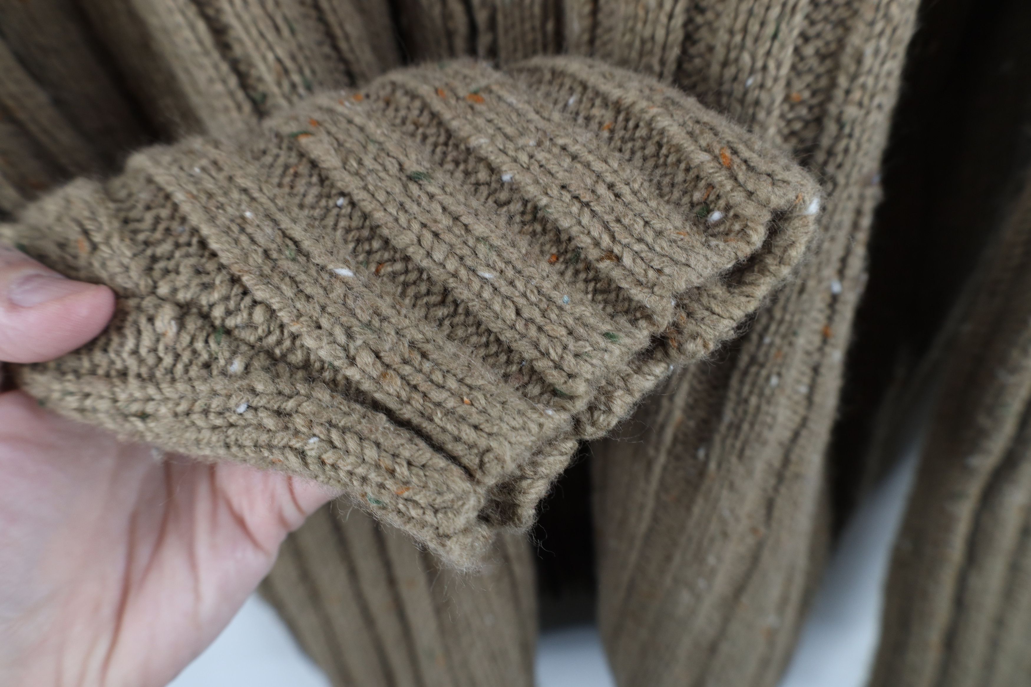 Vintage Vintage 90s Streetwear Fleck Wool Blend Ribbed Knit Sweater Size US XL / EU 56 / 4 - 5 Thumbnail