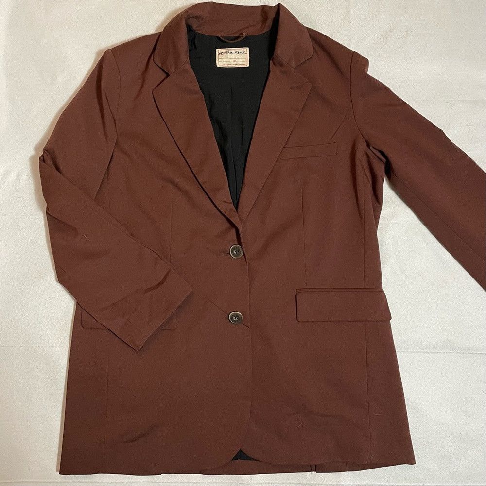 Free People New Free People Oversized Jay Bitter Chocolate Blazer Size Size M / US 6-8 / IT 42-44 - 5 Thumbnail
