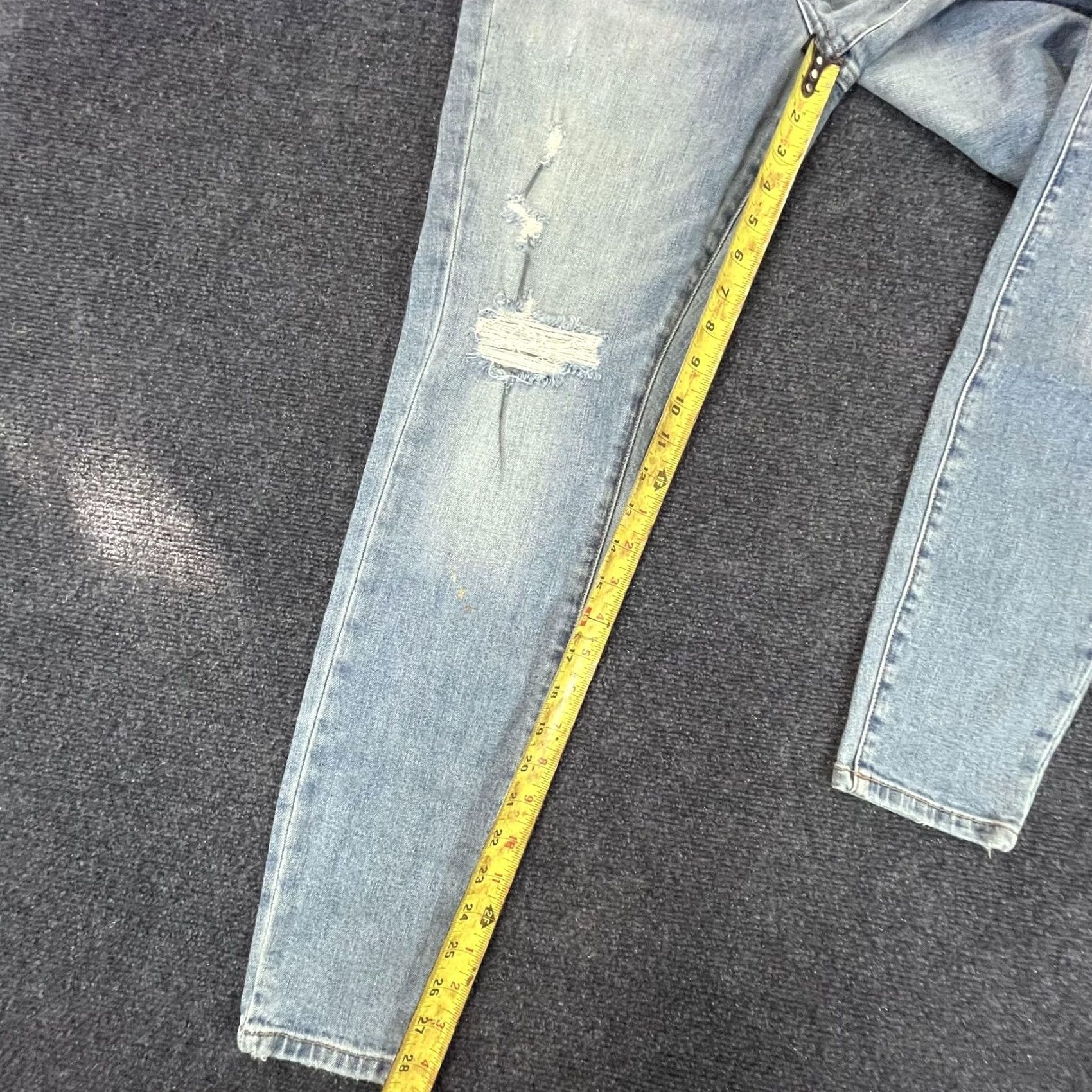 Vintage BLANKNYC Jeans Womens 29 Light Wash Distressed Skinny High Rise Denim Pants NWT Size 29" - 7 Thumbnail