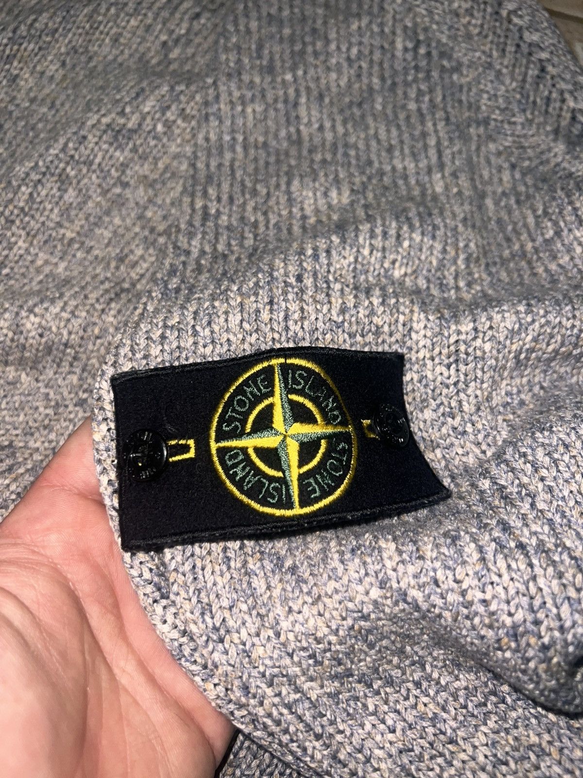 Stone Island Stone Island Grey Knit Sweater XL Compass Patch Size US XL / EU 56 / 4 - 6 Thumbnail