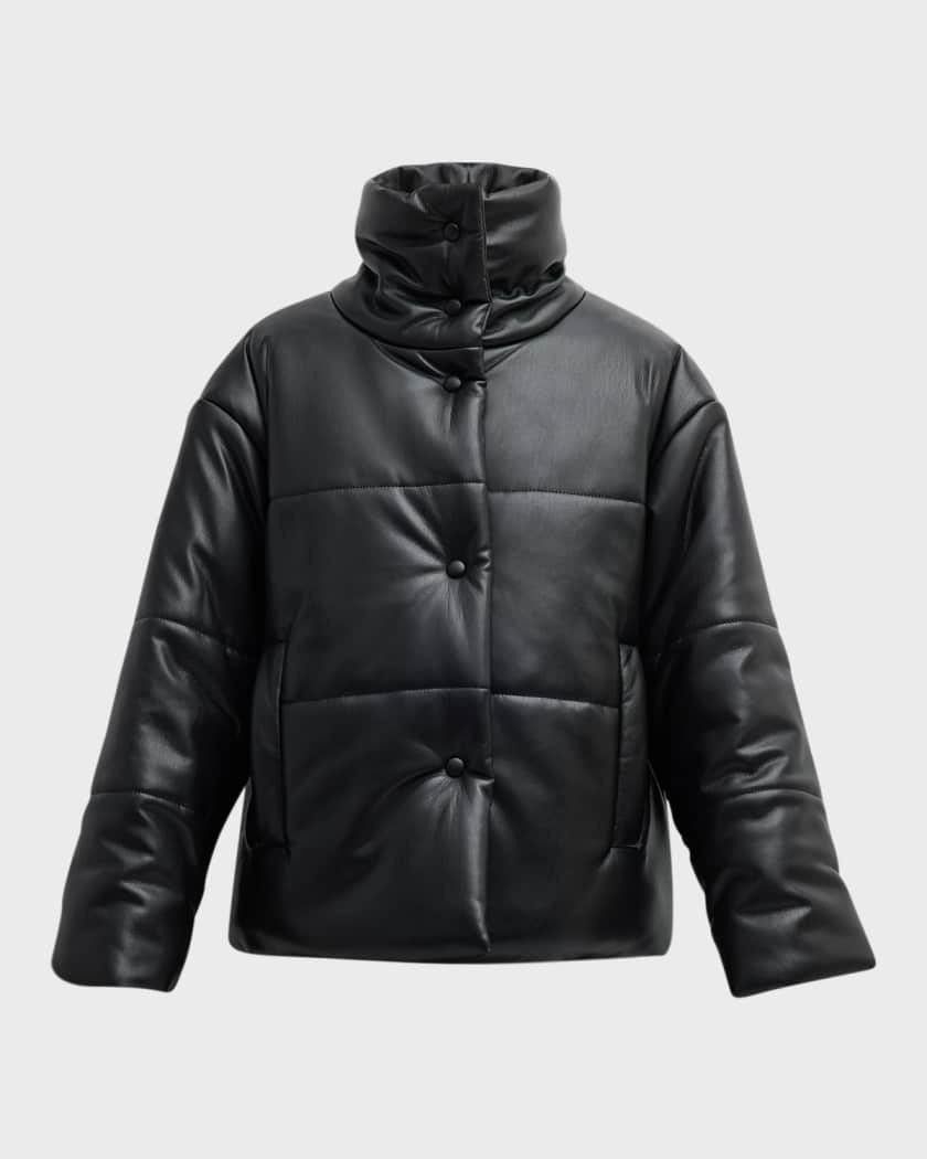 Nanushka Nanushka Hide Faux Leather Black Puffer Jacket Size M / US 6-8 / IT 42-44 - 1 Thumbnail