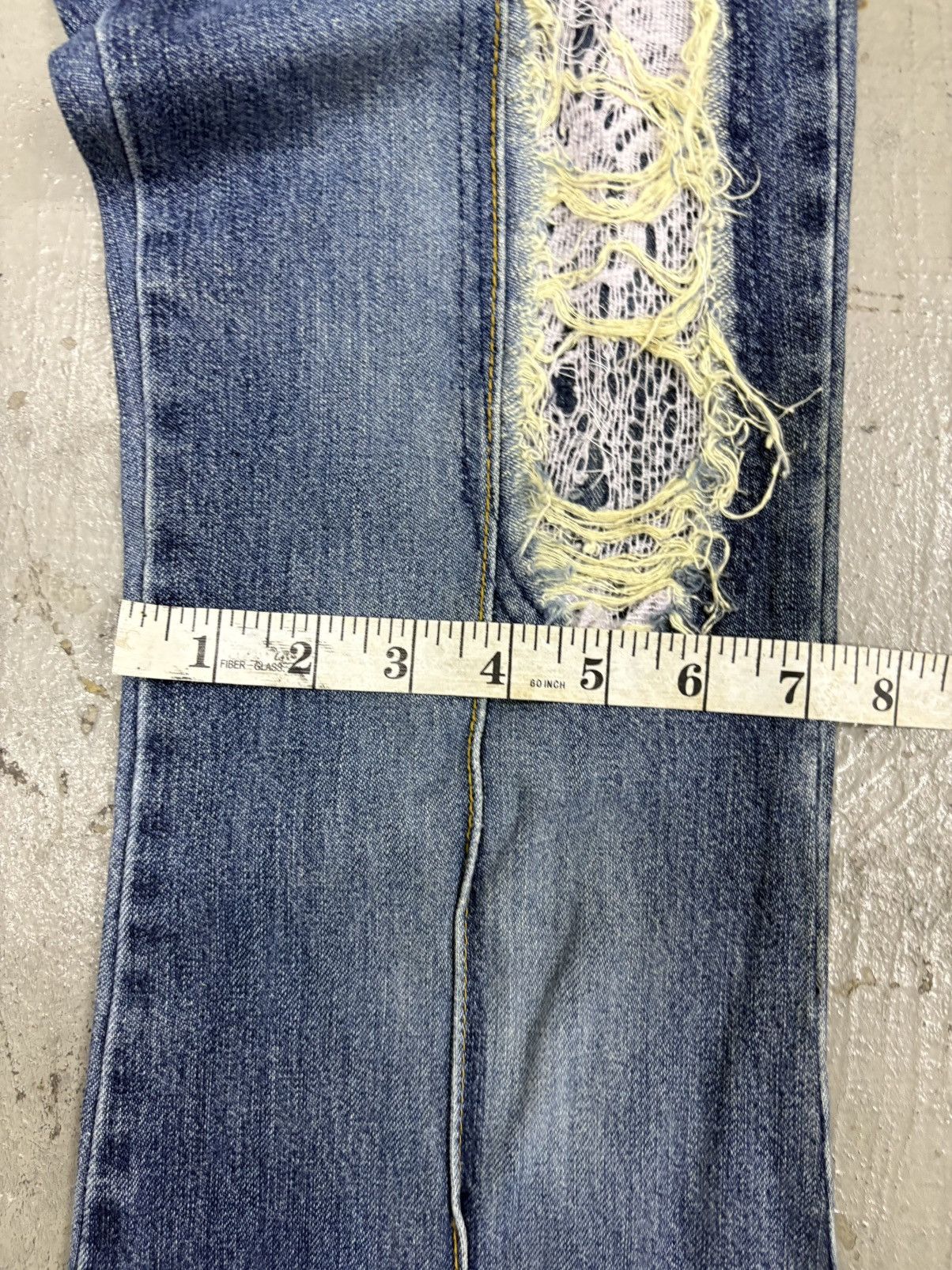 If Six Was Nine Beast Flared Distress Denim Jeans Size US 28 / EU 44 - 16 Thumbnail