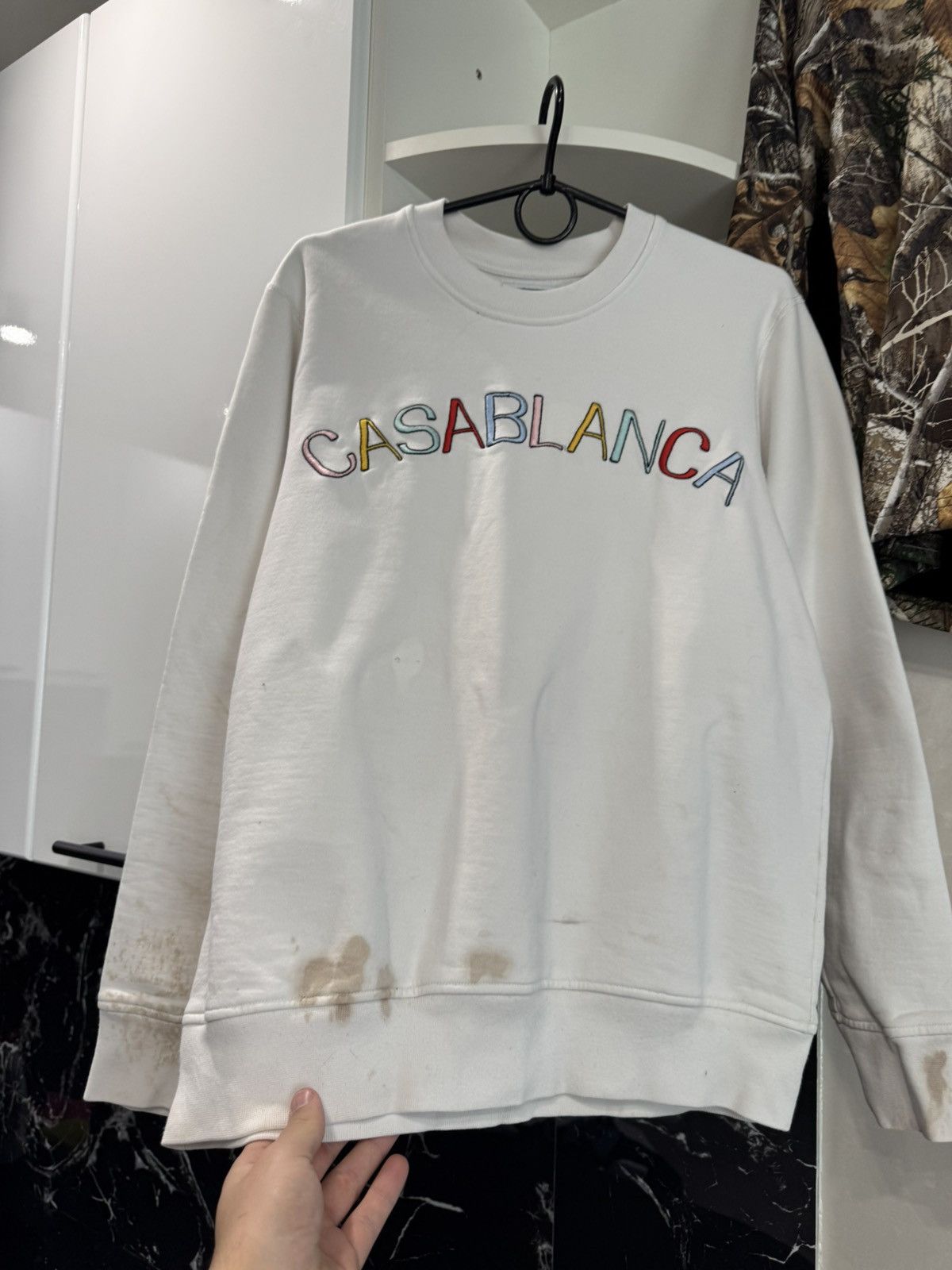 Casablanca Casablanca Distressed sweatshirt size s white men Size US S / EU 44-46 / 1 - 3 Thumbnail