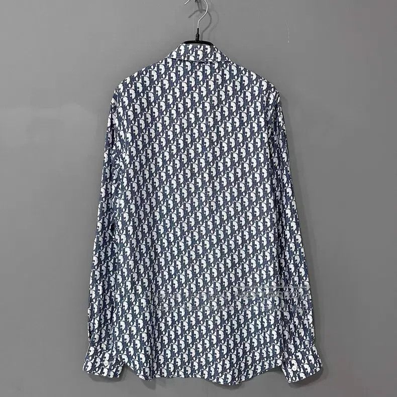 Dior Dior Size 39 Blue and white printed silk shirt Size US XXS / EU 40 - 3 Thumbnail