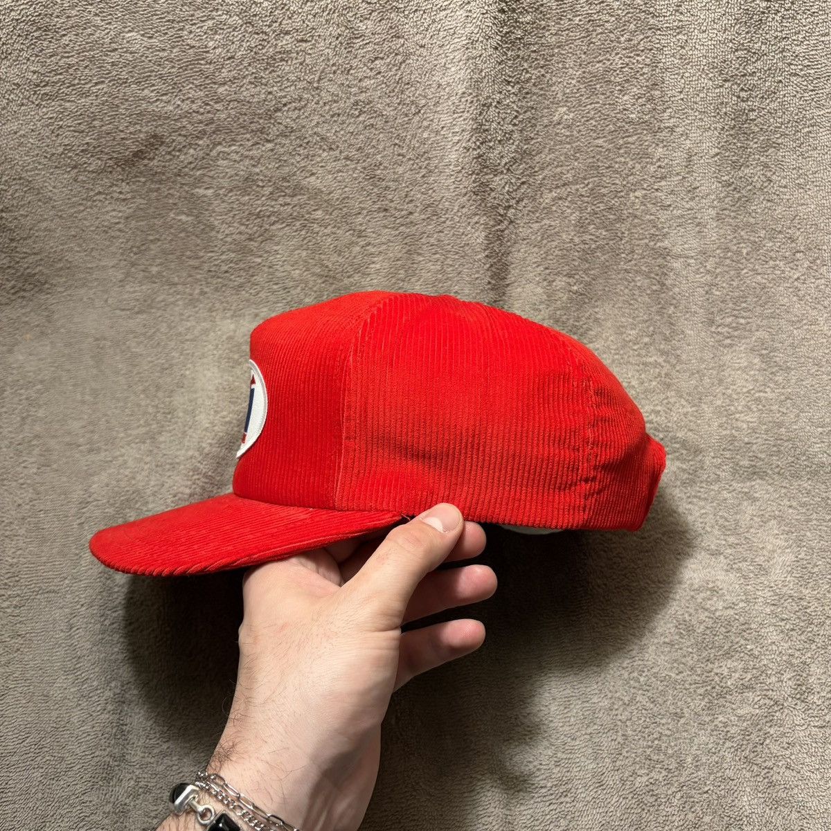 Vintage Vintage Corduroy Trucker Hat Snapback United Transportation Size ONE SIZE - 6 Thumbnail