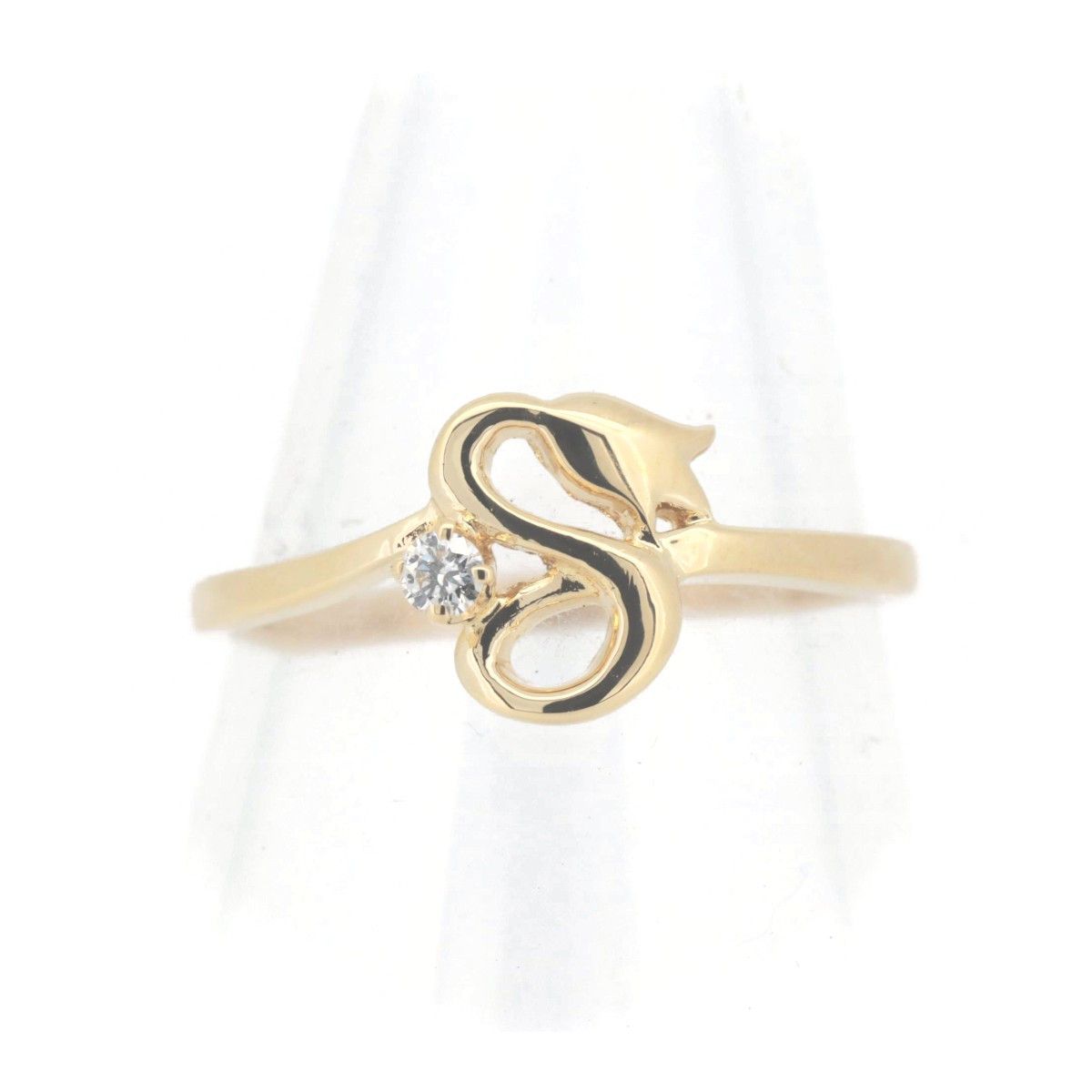 Mikimoto Mikimoto Mikimoto Diamond Ring K18YG Yellow Gold Metal Ring in Great Condition Size ONE SIZE - 1 Thumbnail
