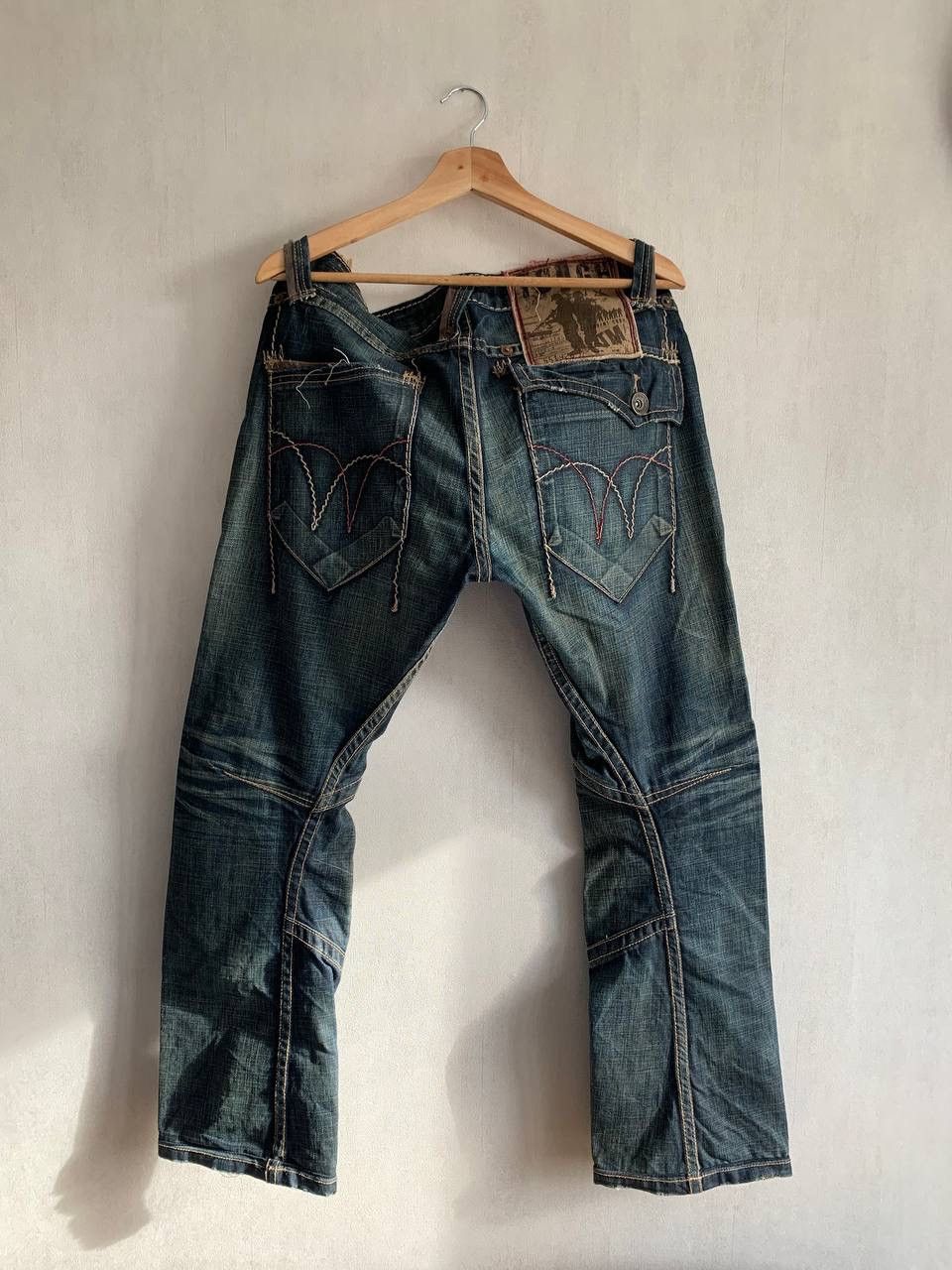 If Six Was Nine Vintage Avant Garde Tough Jeansmith 3D Jeans Archive Sz 32 Size US 32 / EU 48 - 2 Thumbnail