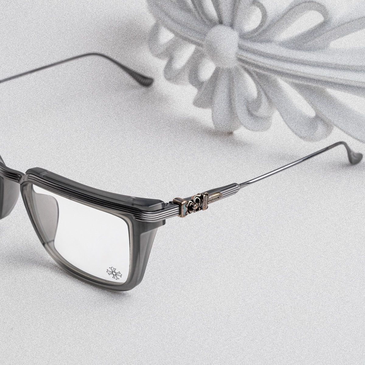Chrome Hearts CHROME HEARTS TRYDIXAGAIN MATTE GRAY GLASSES Size ONE SIZE - 3 Thumbnail