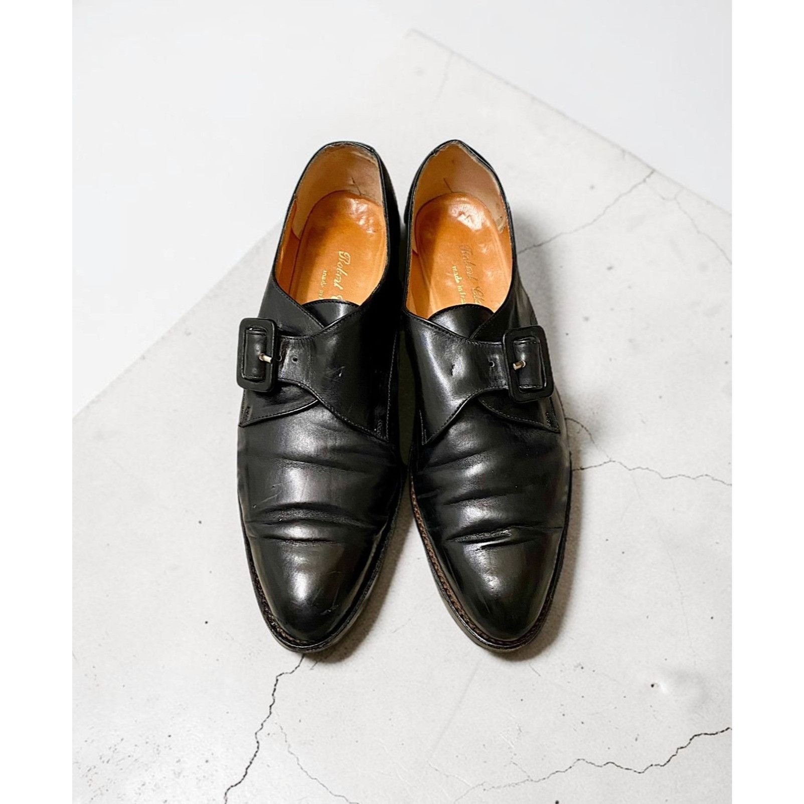 Robert Clergerie Vintage Robert Clergerie Black Leather Monk Strap Shoes, 7 Size US 7 / IT 37 - 2 Thumbnail