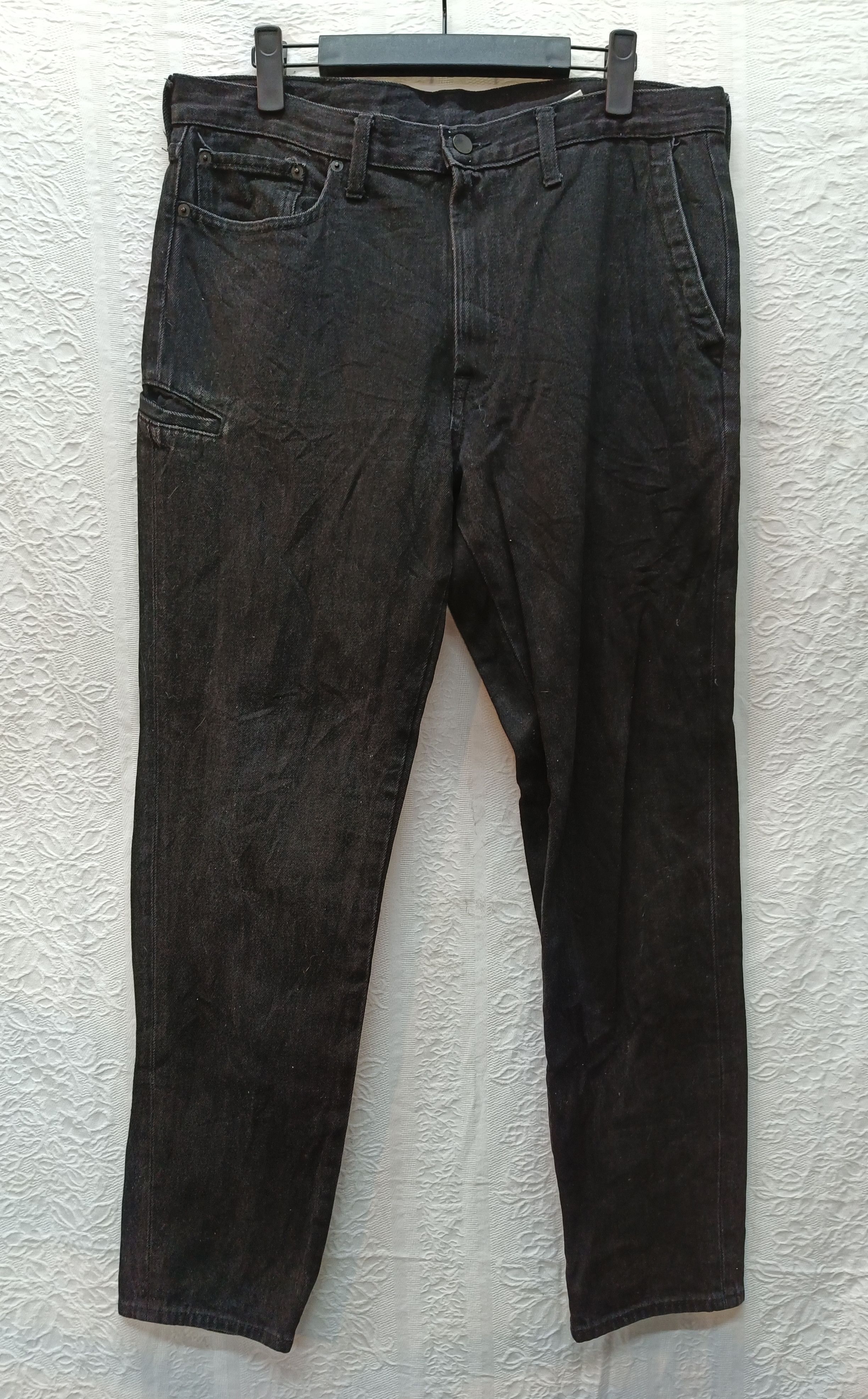 GU × Maison MIHARA YASUHIRO Mihara Yasuhiro slim fit black denim pants Size US 34 / EU 50 - 1 Thumbnail