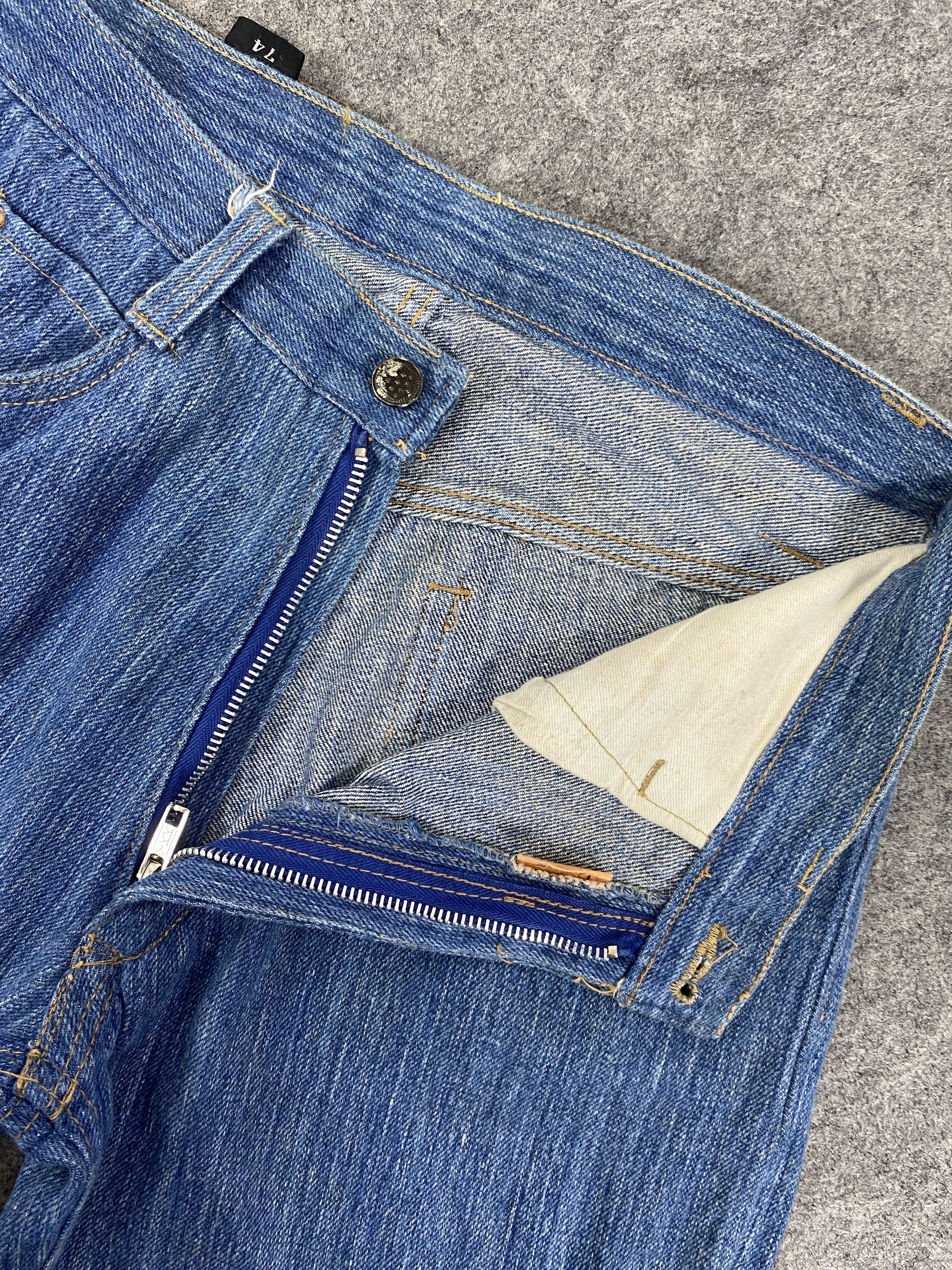 Japanese Brand Blue Vintage Lubbock Flare Denim Jeans 28x28.5 - JN3363 Size US 28 / EU 44 - 6 Thumbnail