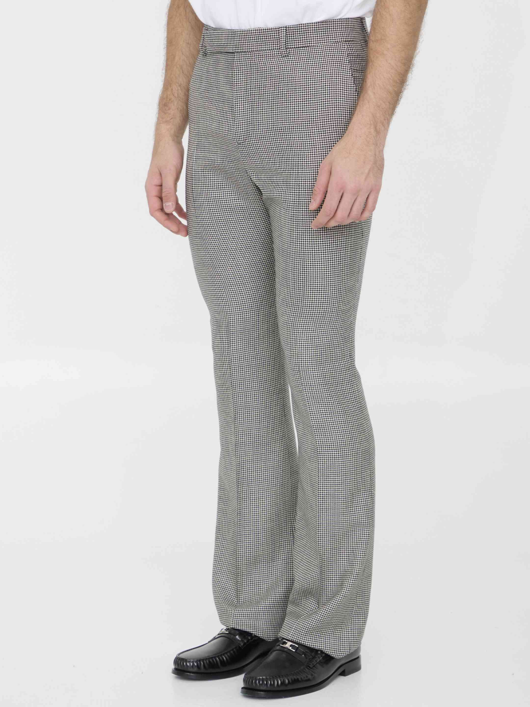 Celine o1bcso1str1025 2P032661T Wool And Cashmere Pant Craie/Noir Size US 34 / EU 50 - 2 Thumbnail