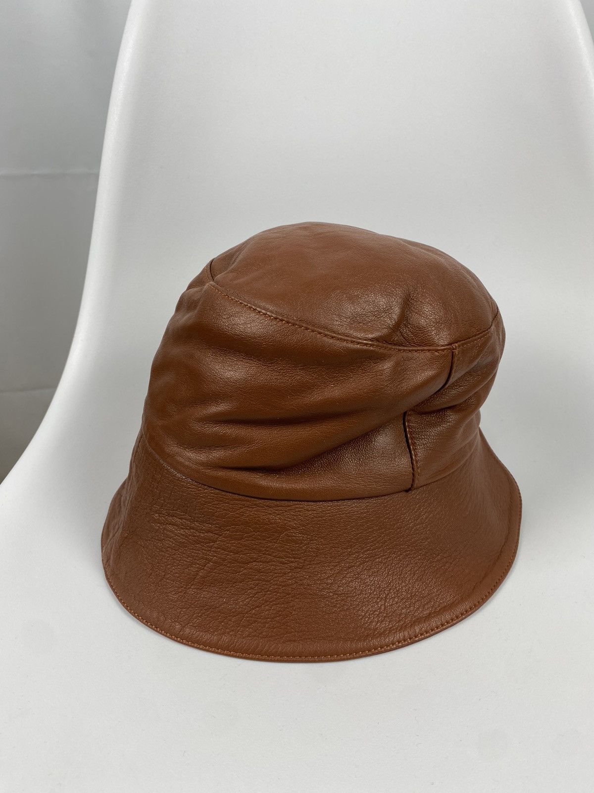 Designer × Leather Genuine Leather Bucket Hat One size Size ONE SIZE - 5 Thumbnail