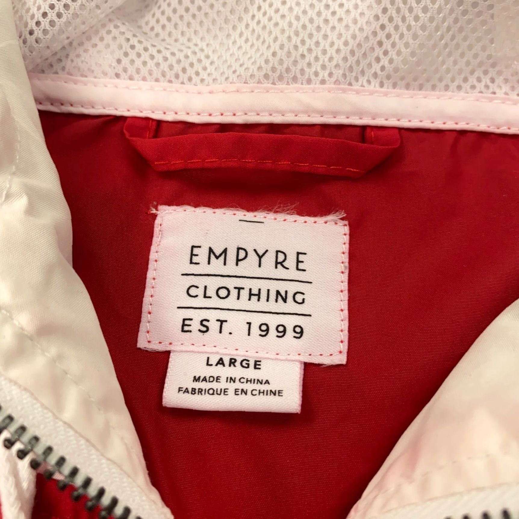 Empyre Empyre Jacket Mens L Red Windbreaker Zip Front Lightweight Collared Pockets Reflective 1/4 Zip Size US L / EU 52-54 / 3 - 6 Thumbnail