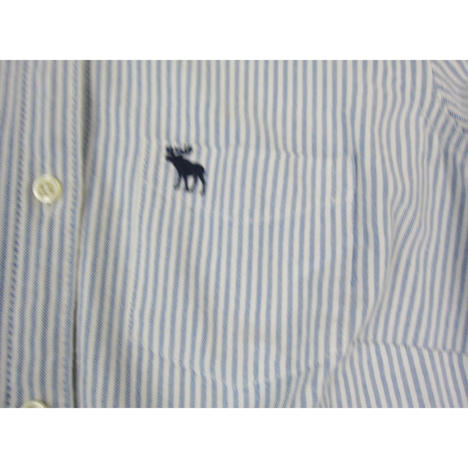 Abercrombie & Fitch VINTAGE Abercrombie & Fitch Shirt Womens Medium Blue Striped Button Down Long Sleeve Collared Pocket Casual Classic 90s Theme Womens Size M / US 6-8 / IT 42-44 - 3 Thumbnail