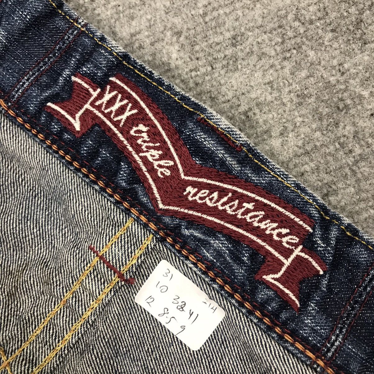 Beauty Beast × Japanese Brand FLARE LIBERTO XXX DENIM DESIGN ACID DISTRESSED BOOTCUT JEANS Size US 30 / EU 46 - 20 Thumbnail